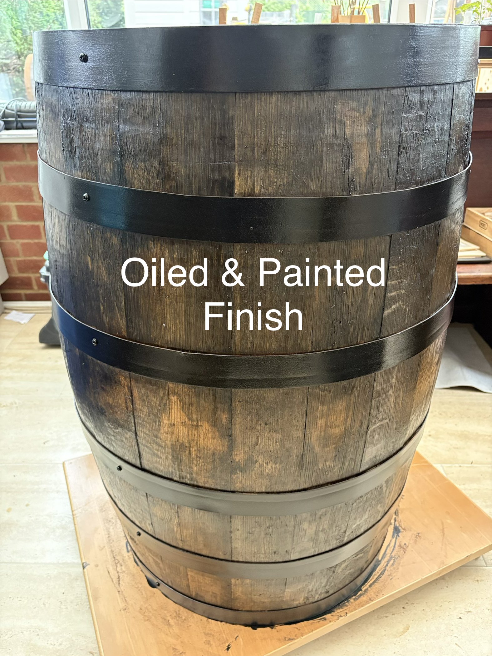 Genuine Solid Oak Reclaimed Whiskey Barrel