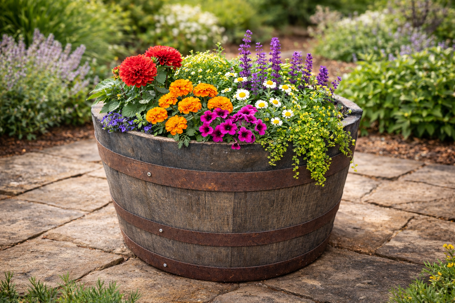 Half Barrel Planters
