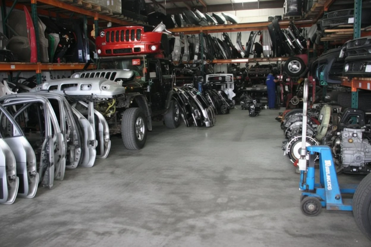 massive warehouse with millions of american car parts for Jeep Dodge Chrysler and Chevrolet  available today or upon request - shipping across Greece and Europe