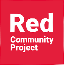 Red Community Project logo with white text on a red background.