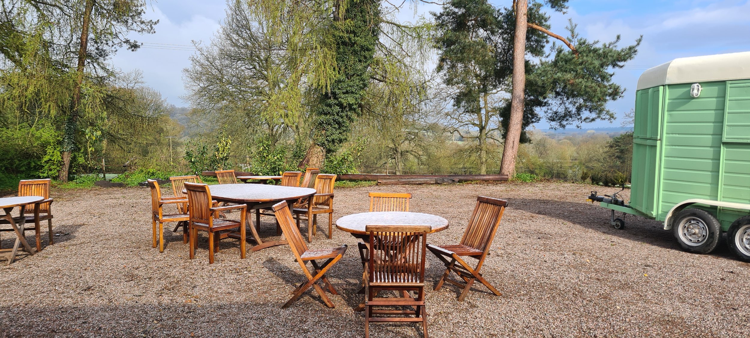 Take advantage of the fresh air and talk outside on the terrace