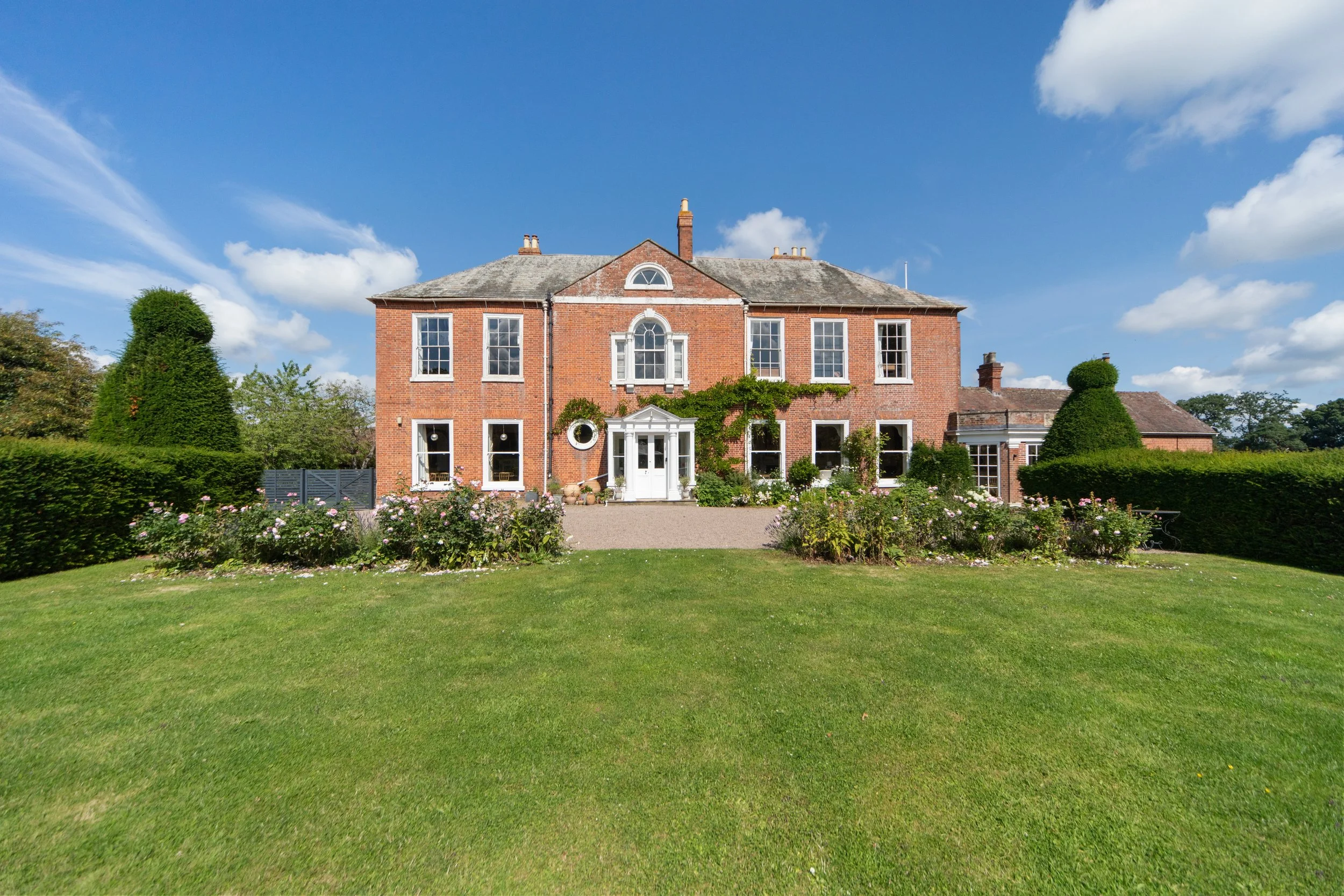 The lawn and the house