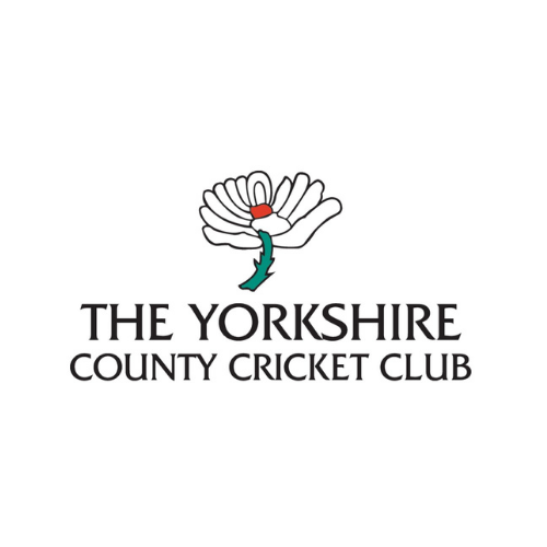 Logo of the Yorkshire County Cricket Club featuring a stylized hand holding a cricket ball.