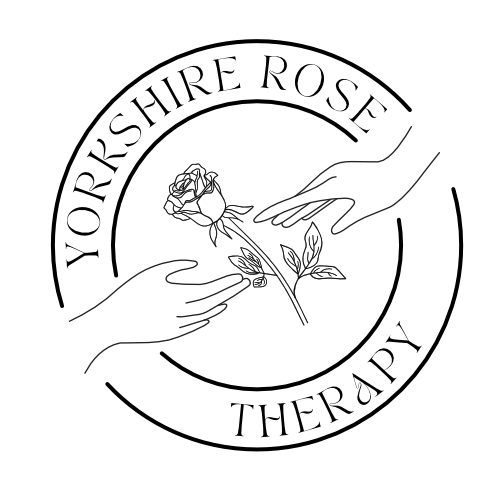 Line drawing of two hands reaching towards each other, with one hand slightly above the other.