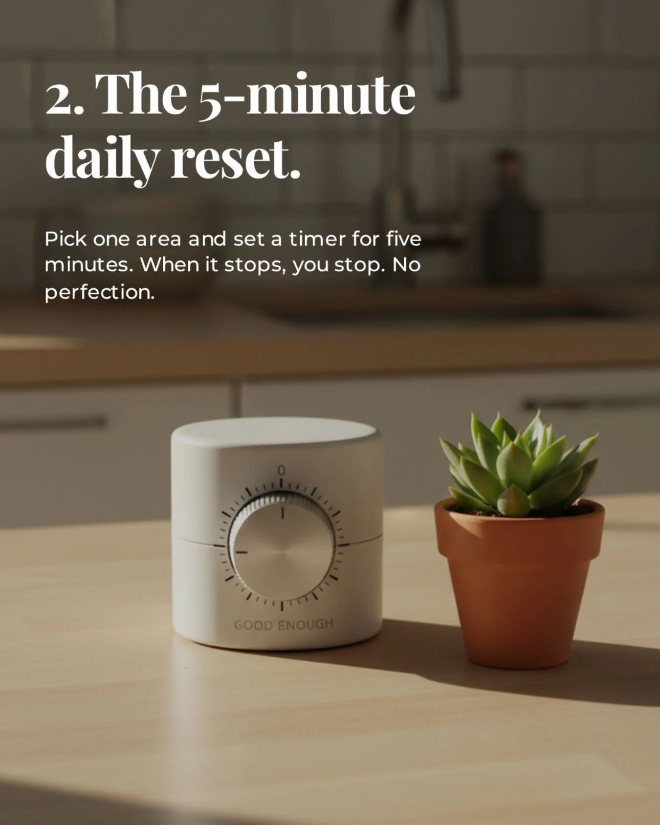Sometimes nervous system regulation isn&rsquo;t a full routine.
It&rsquo;s five minutes.

Pick one area.
Set a timer.
When it stops, you stop.

No finishing.
No perfect.
Just a reset.

Five focused minutes creates momentum.
Momentum creates clarity.
