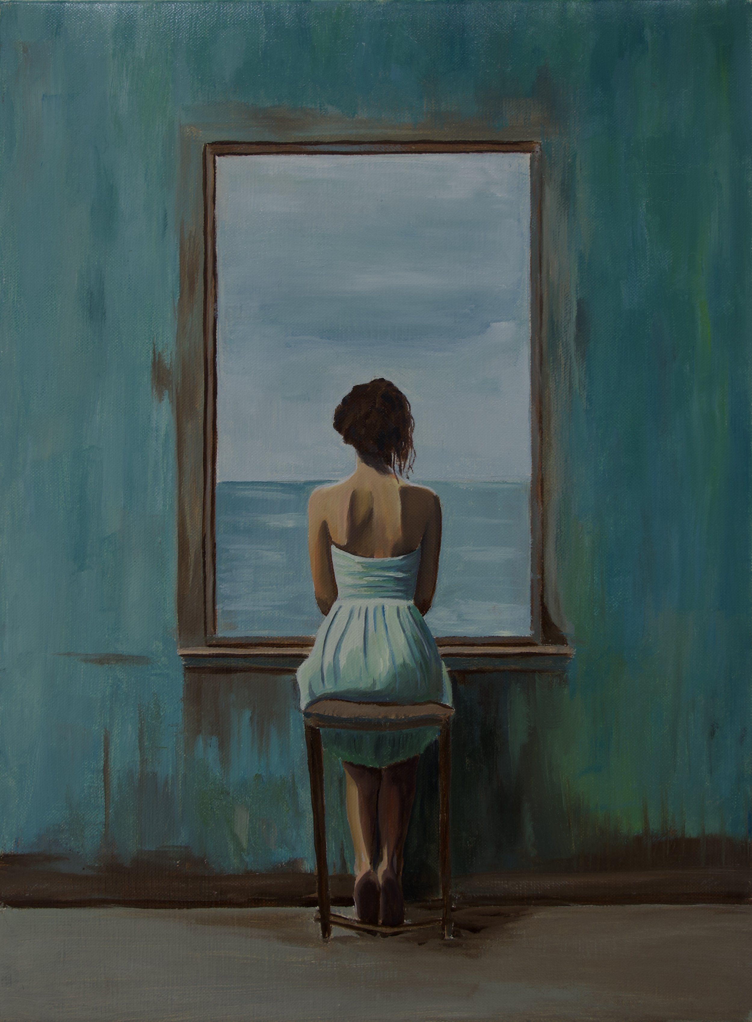 Blue Green Harmony.   SOLD  