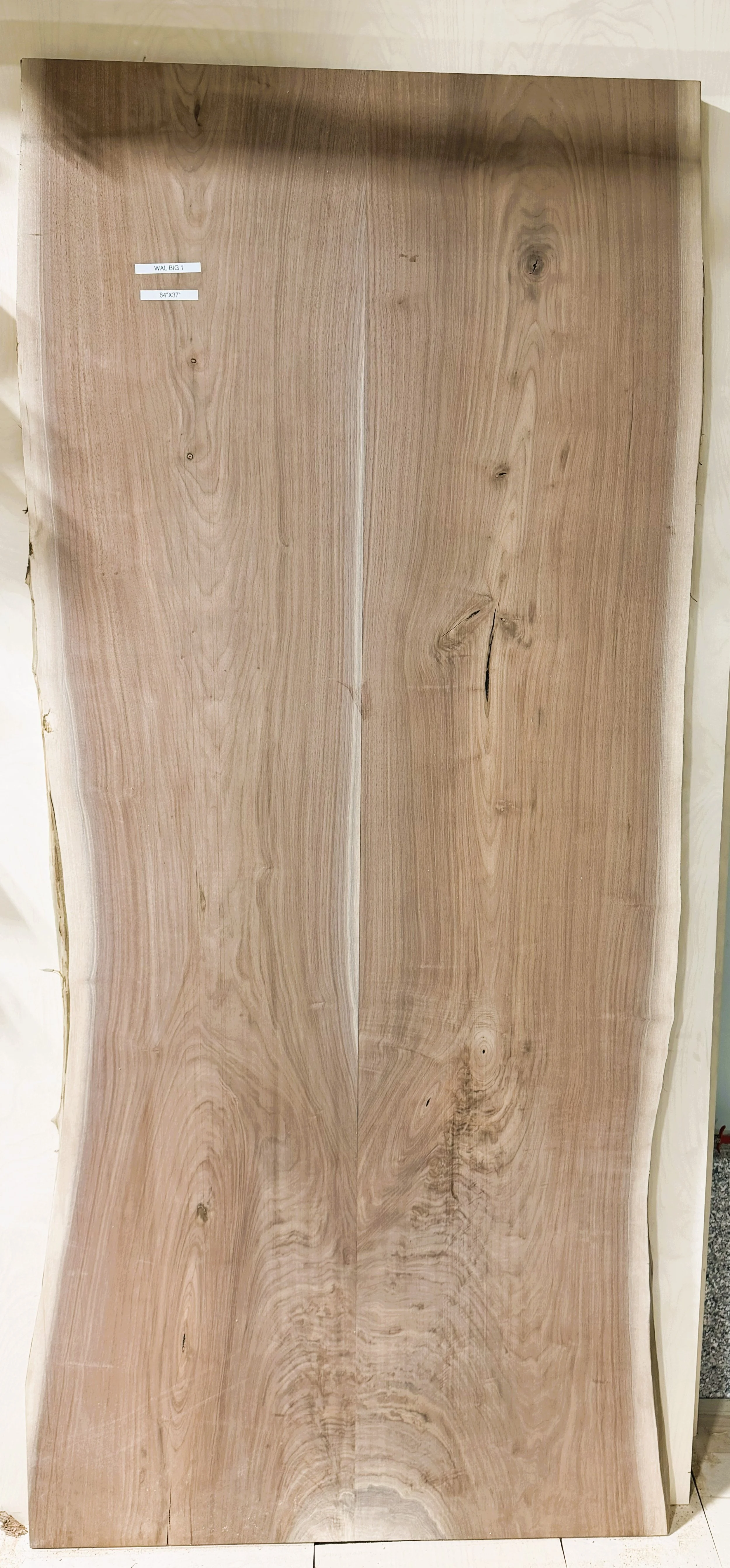 84"x72" Bookmatched Live Edge Black Walnut board - Ideal for large desk or table
