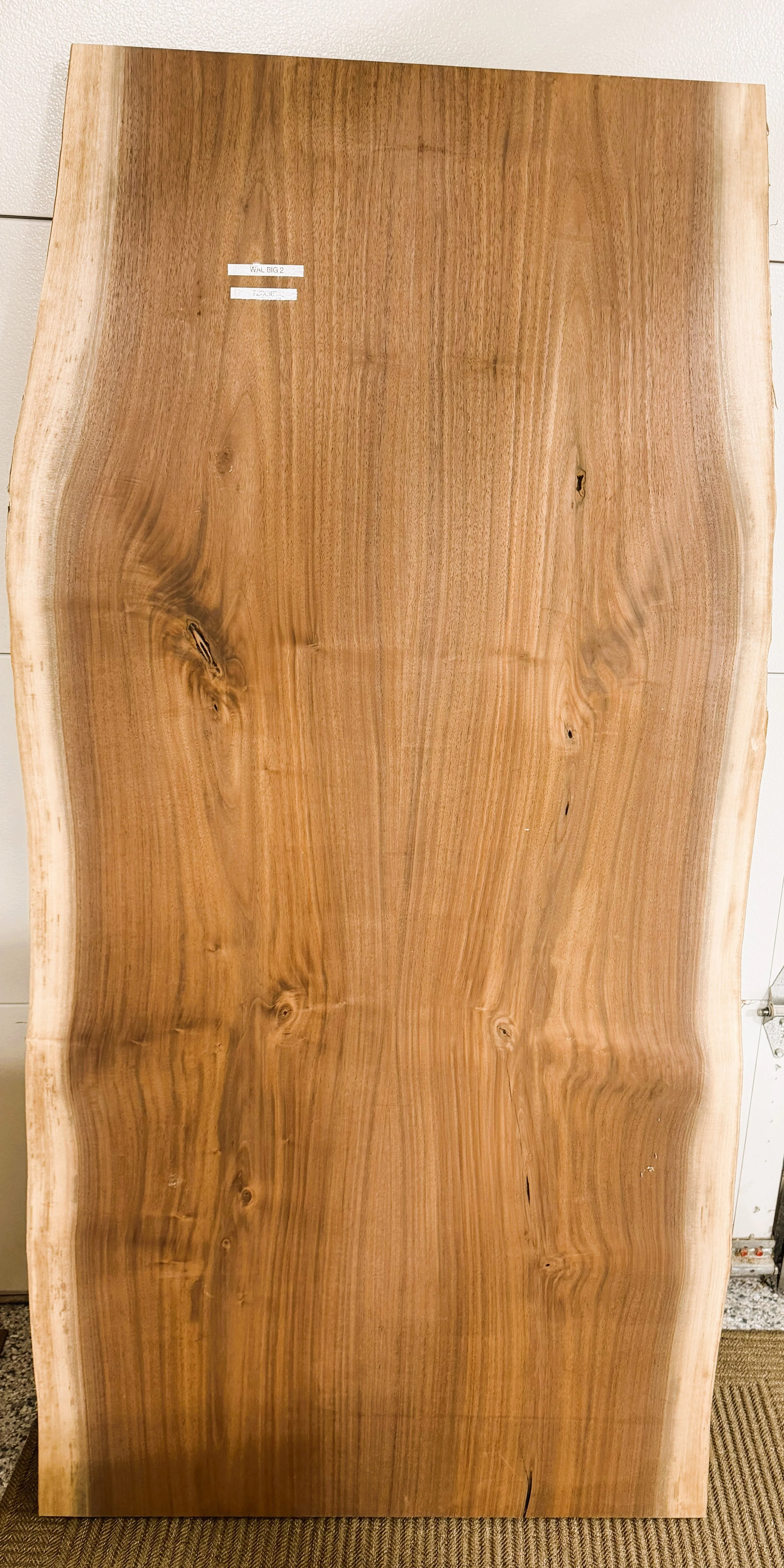 72"x36" Book Matched Live Edge Black Walnut - Ideal for desk/table