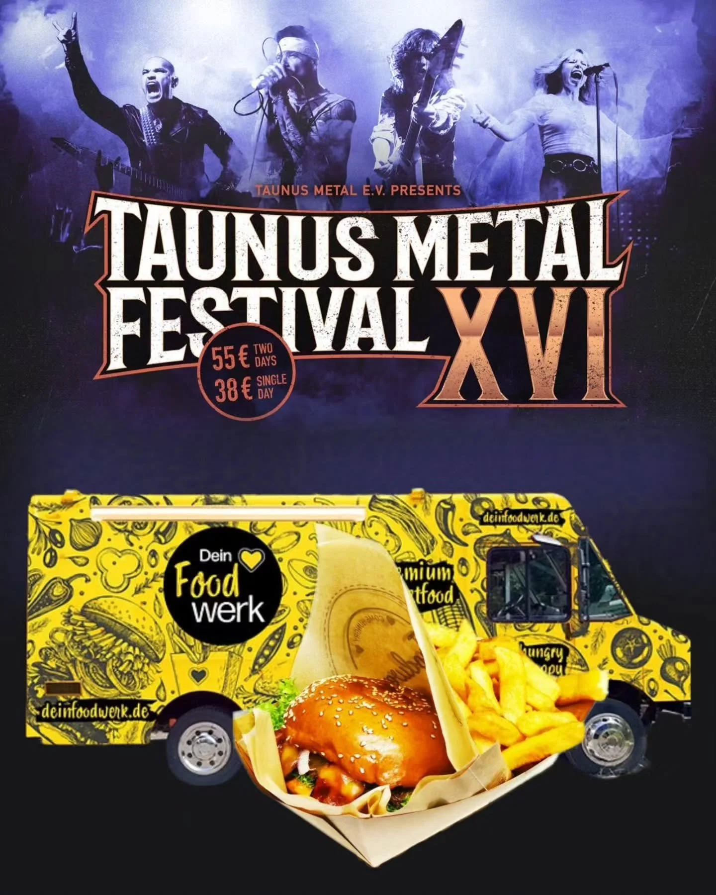 Auch dieses Jahr gibt es wieder exzellente Burger aus dem Foodwerk Truck!
F&uuml;rs leibliche Wohl ist wie immer gesorgt!

This year, there will also be excellent burgers from the Foodwerk Truck!
As always, your culinary needs are taken care of!

#li