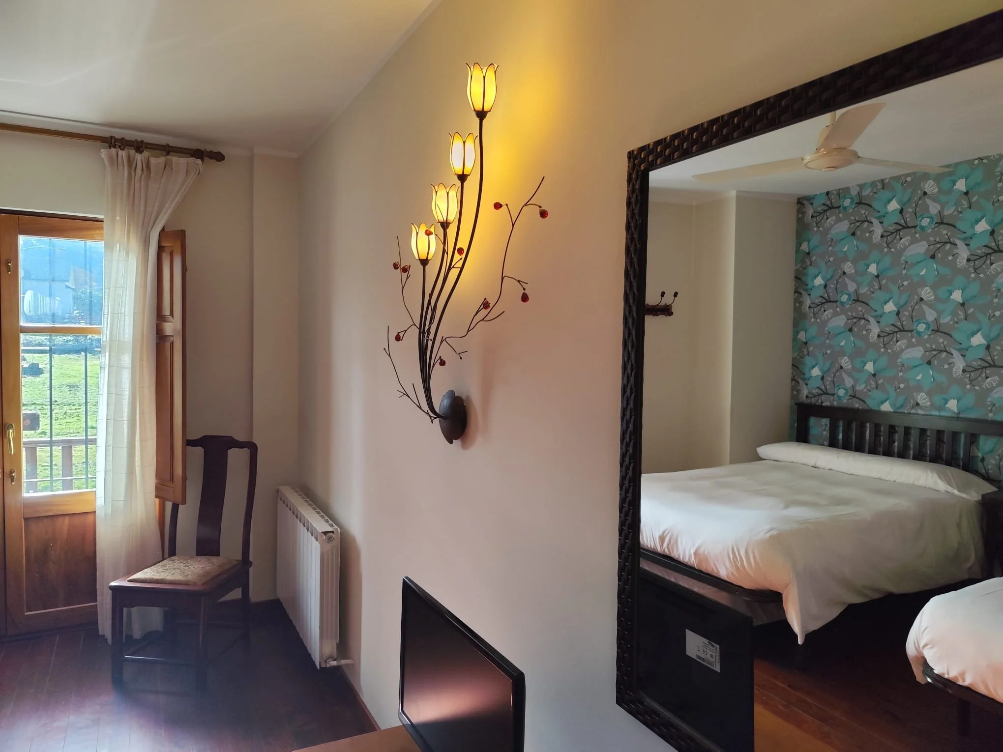 Habitacion doble superior con dos camas de 1,35 en hotel rural la peregrina