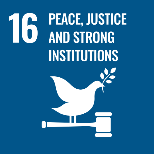 SDG16 Peace, Justice And Strong Institutions logo