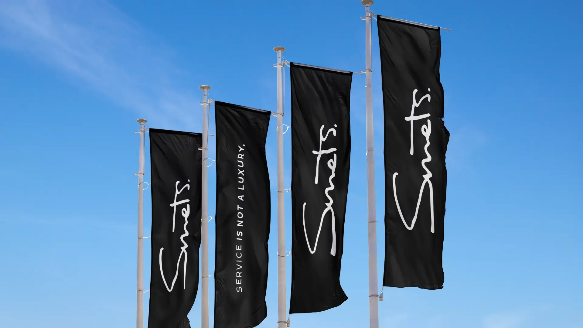 Signage en vlaggen als onderdeel van consistente branding voor Smets door Brandfold®