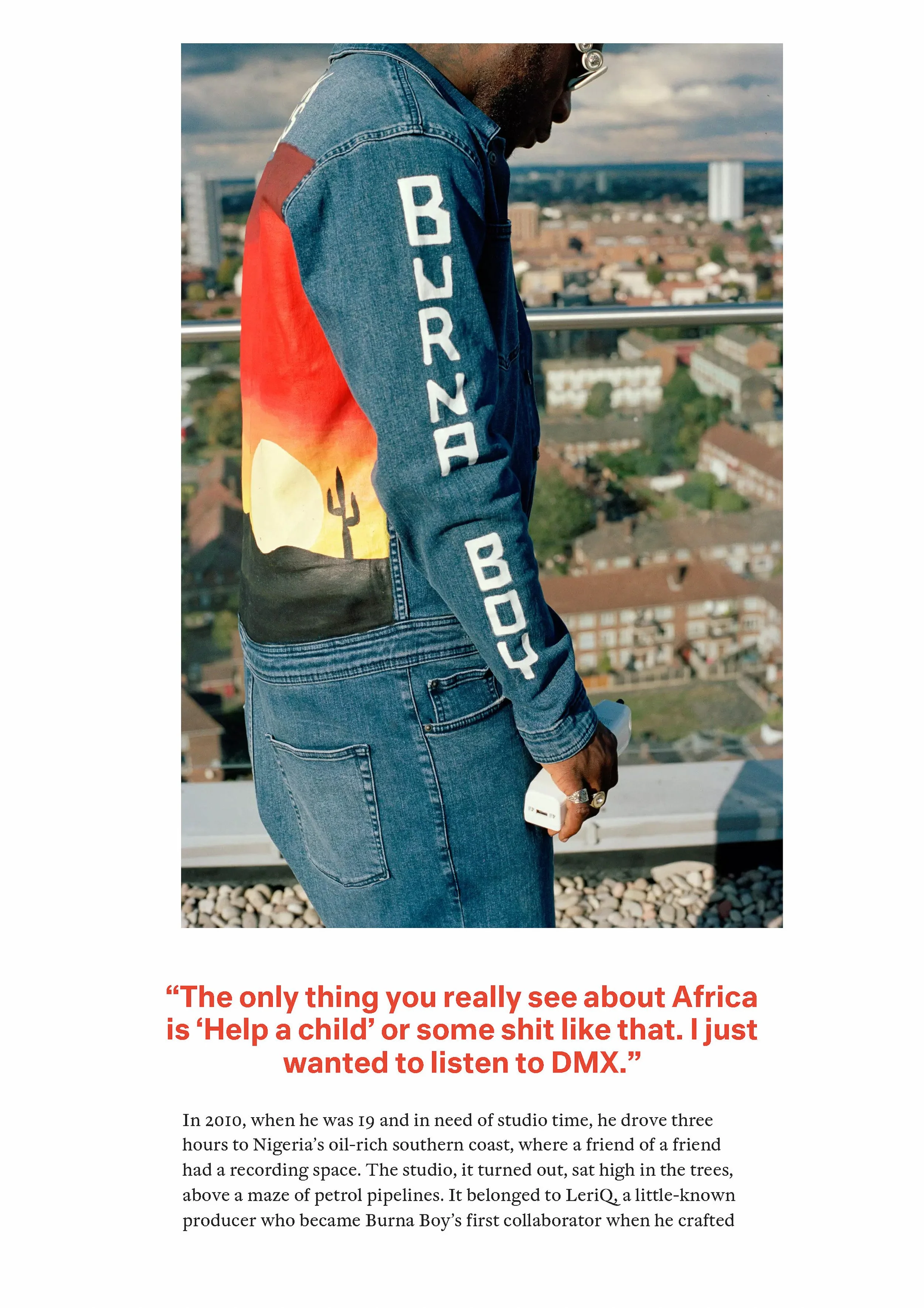 Burna Boy, Fader Magazine