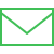 Icon of a green envelope mail symbol on a white background.