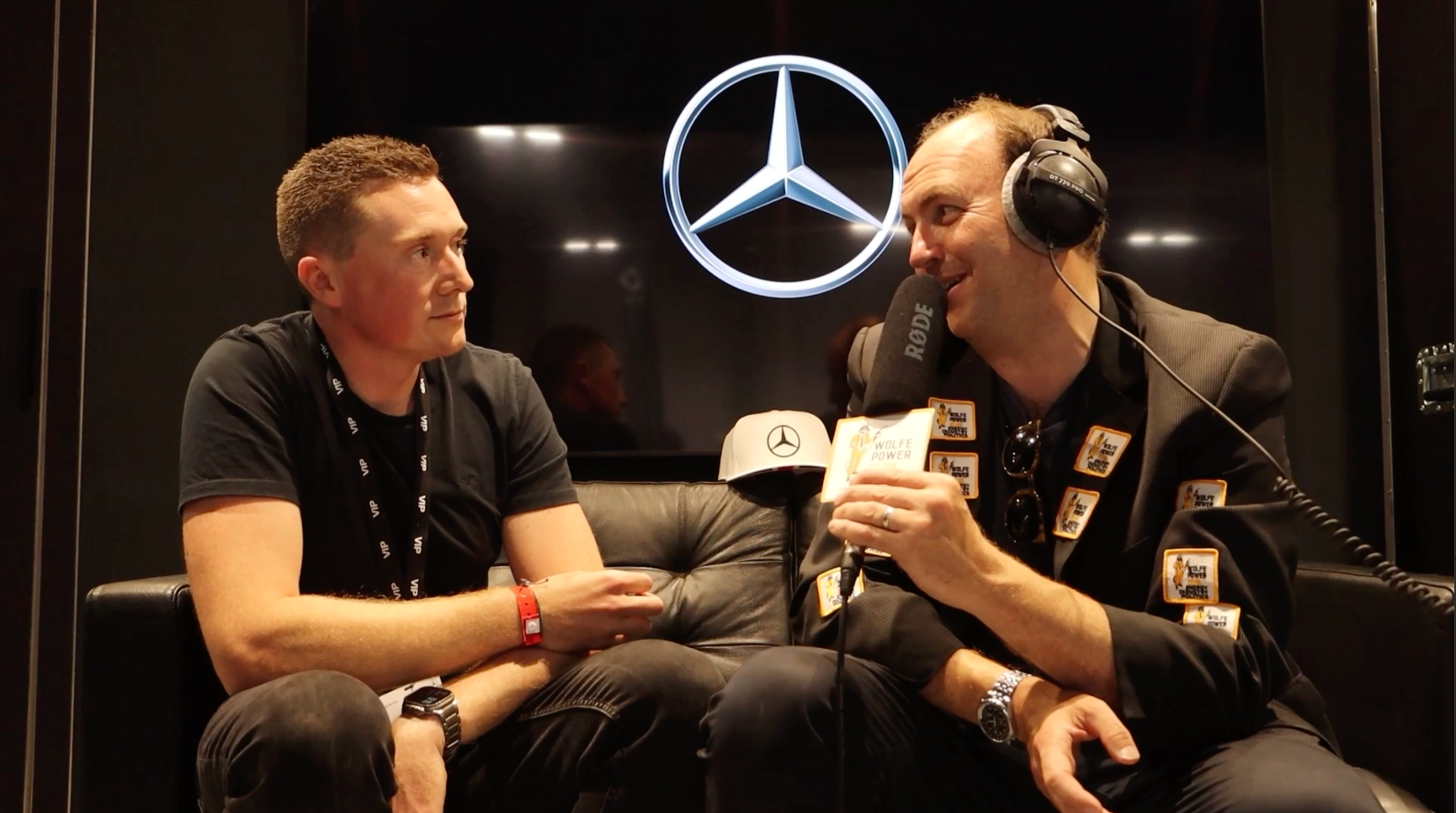 Wolfe Power Club Podcast interview with host Alex Wolfe and Nick O'Leary at Mercedes booth at The British Motor Show 2025