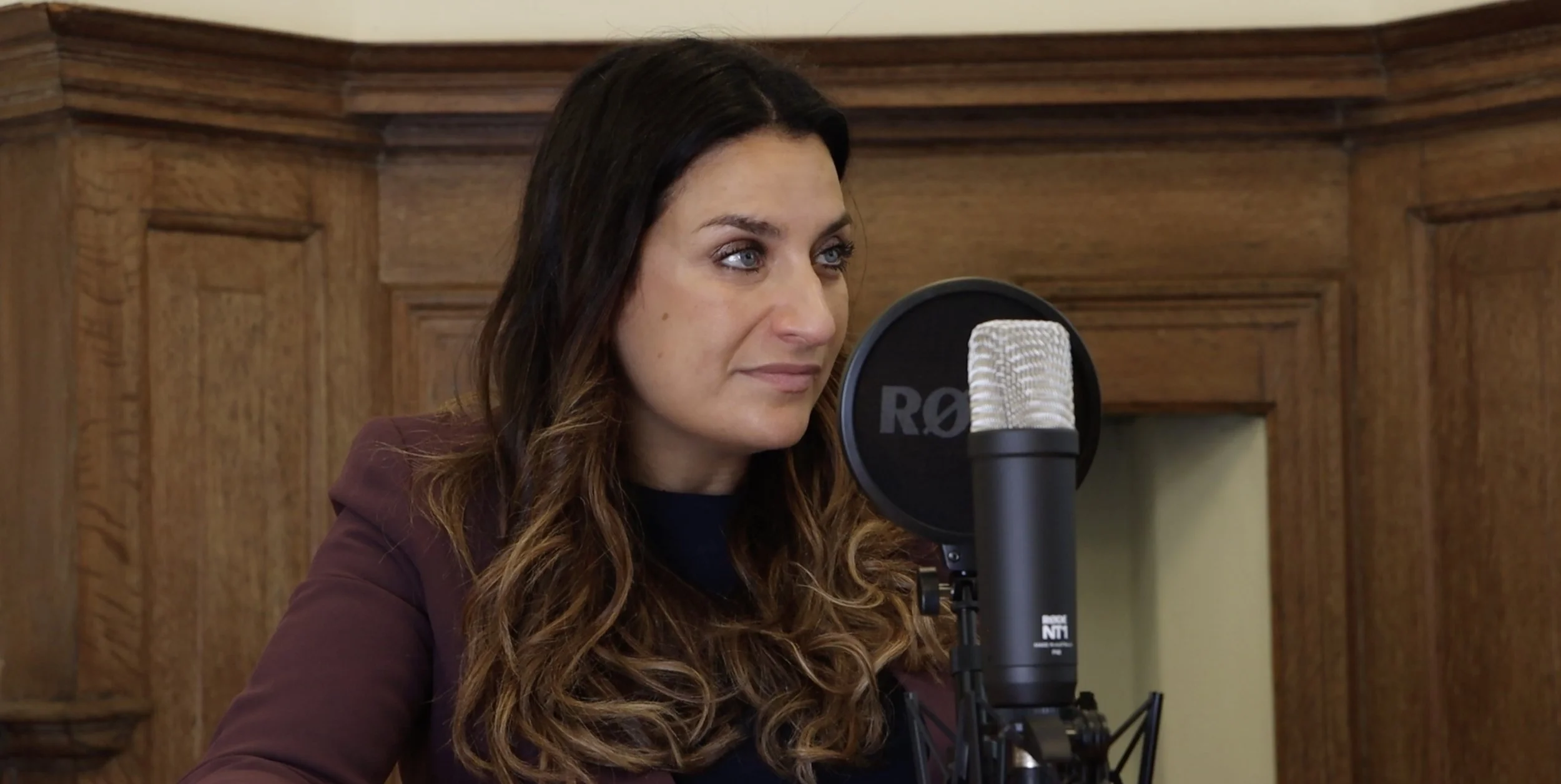 Baroness Luciana Berger during an interview on the Wolfe Power Club Podcast