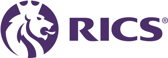 The RICS logo featuring a stylized lion's head in a purple circle and the word 'RICS' in bold purple letters.