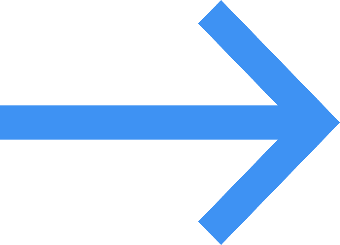 Blue right-pointing arrow with a stylized modern design on a black background.