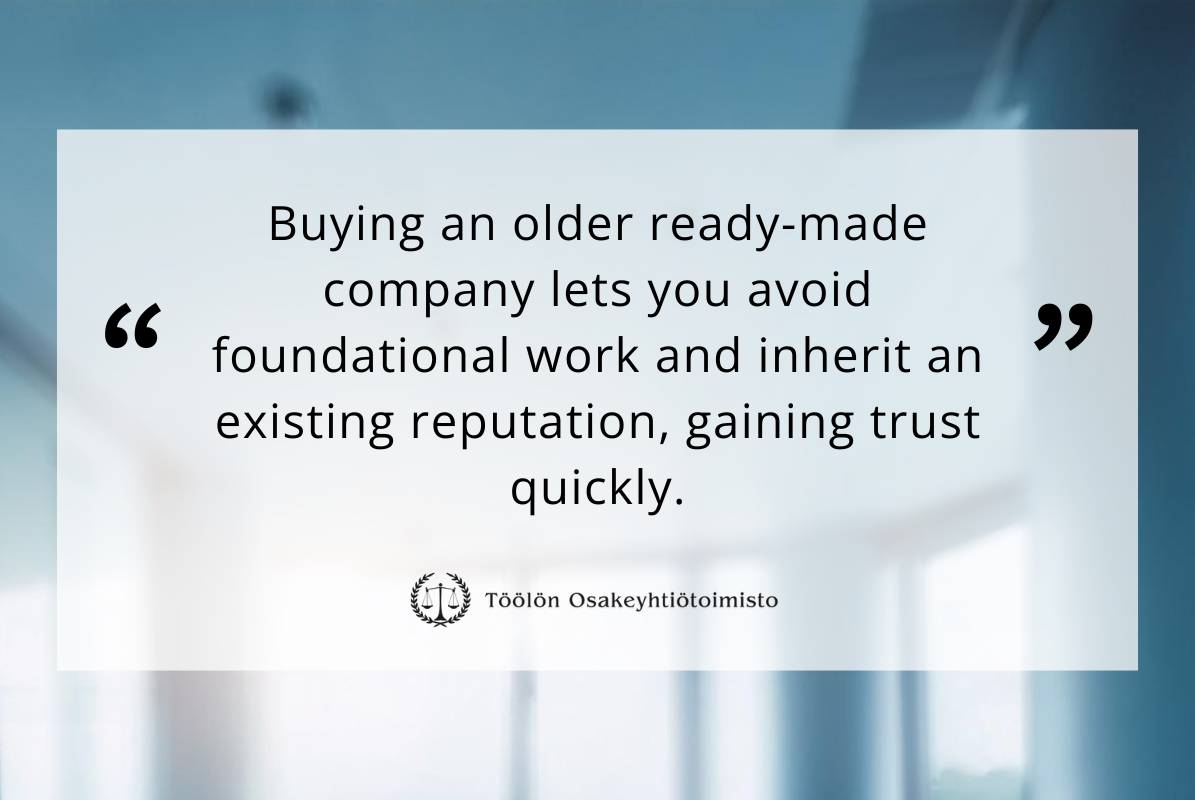 Steps to acquire an older Finnish Oy