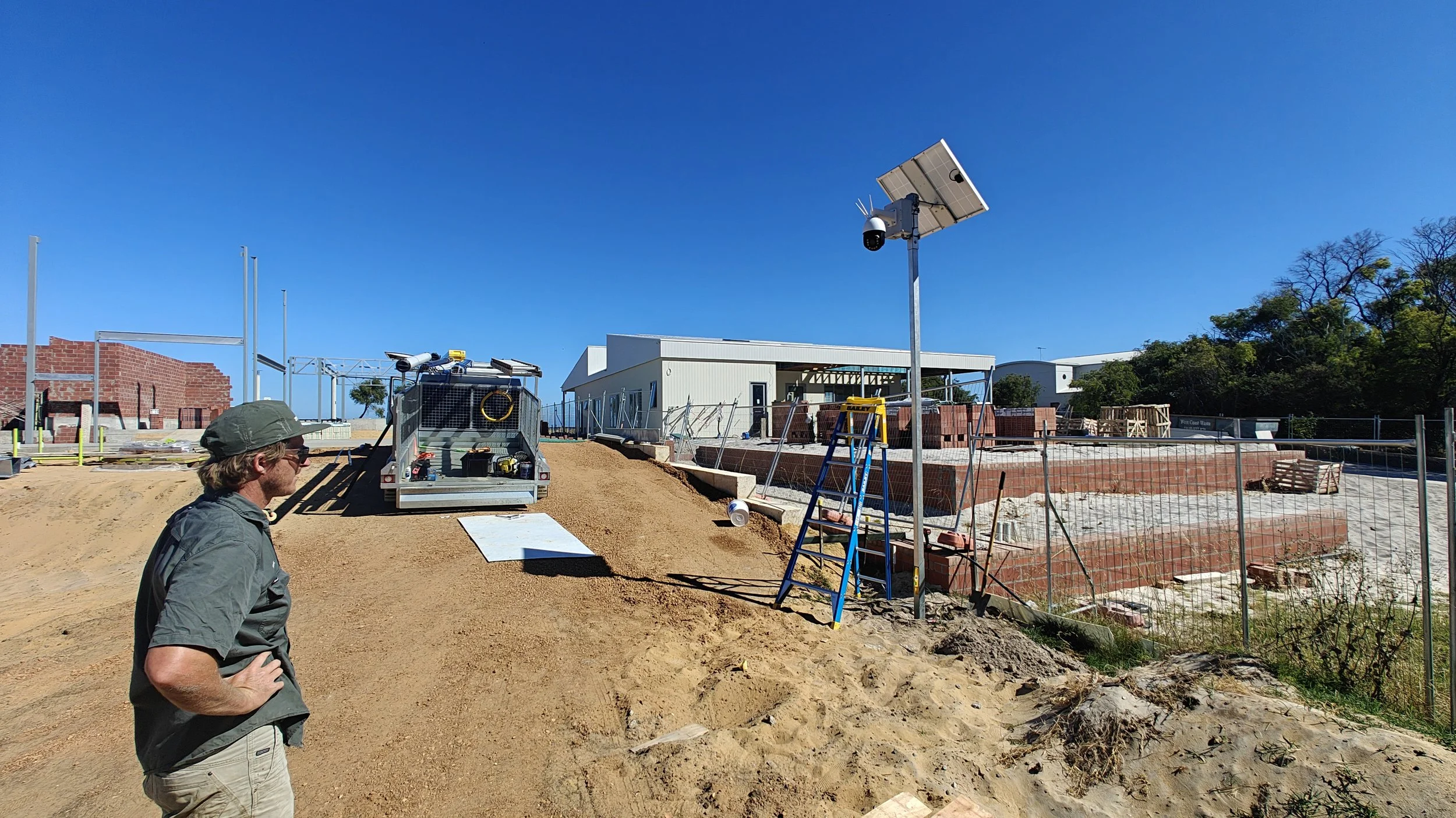 Eyeson camera being installed on a building site