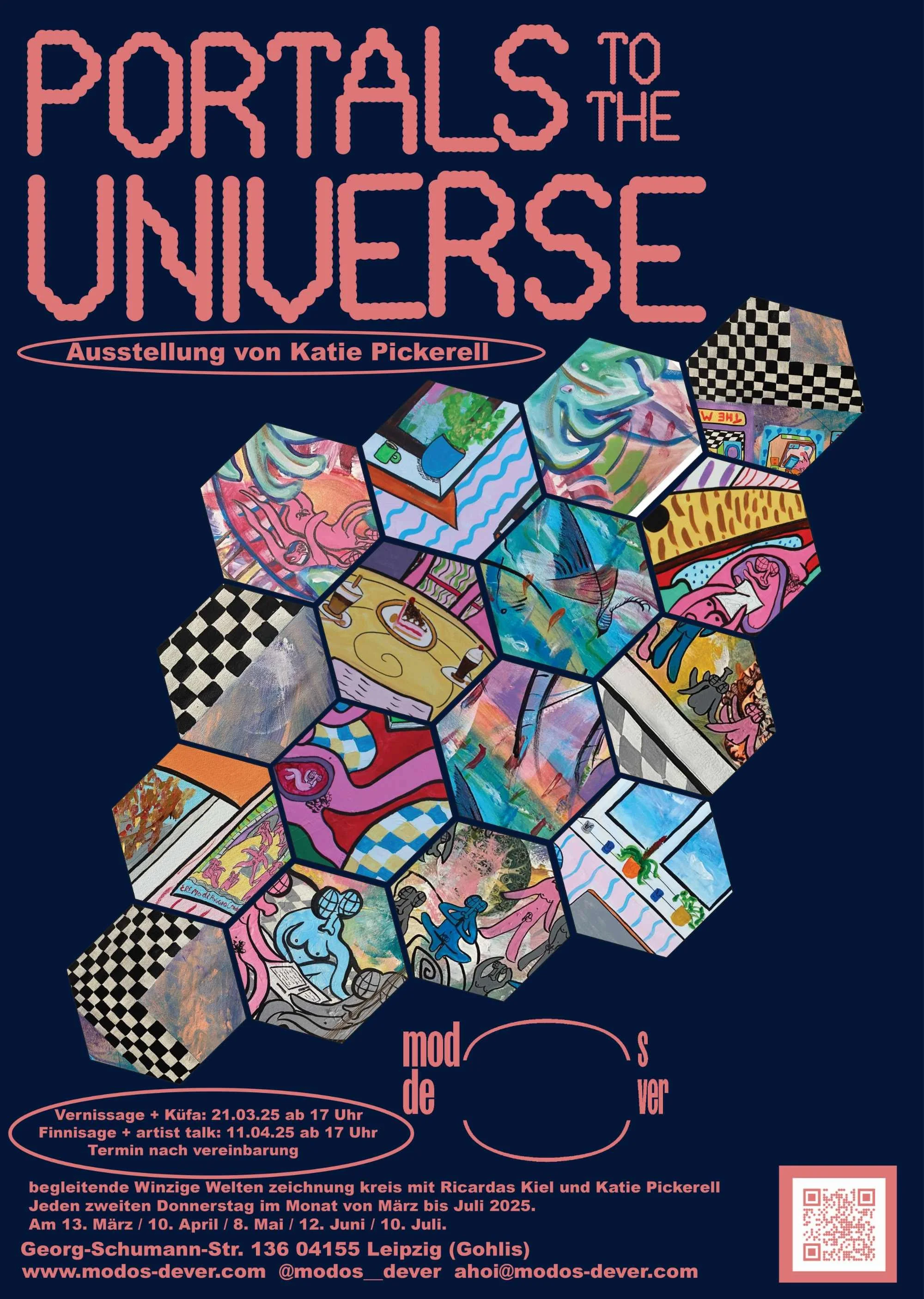 Exhibitin poster with the title portals to the universe.jpg