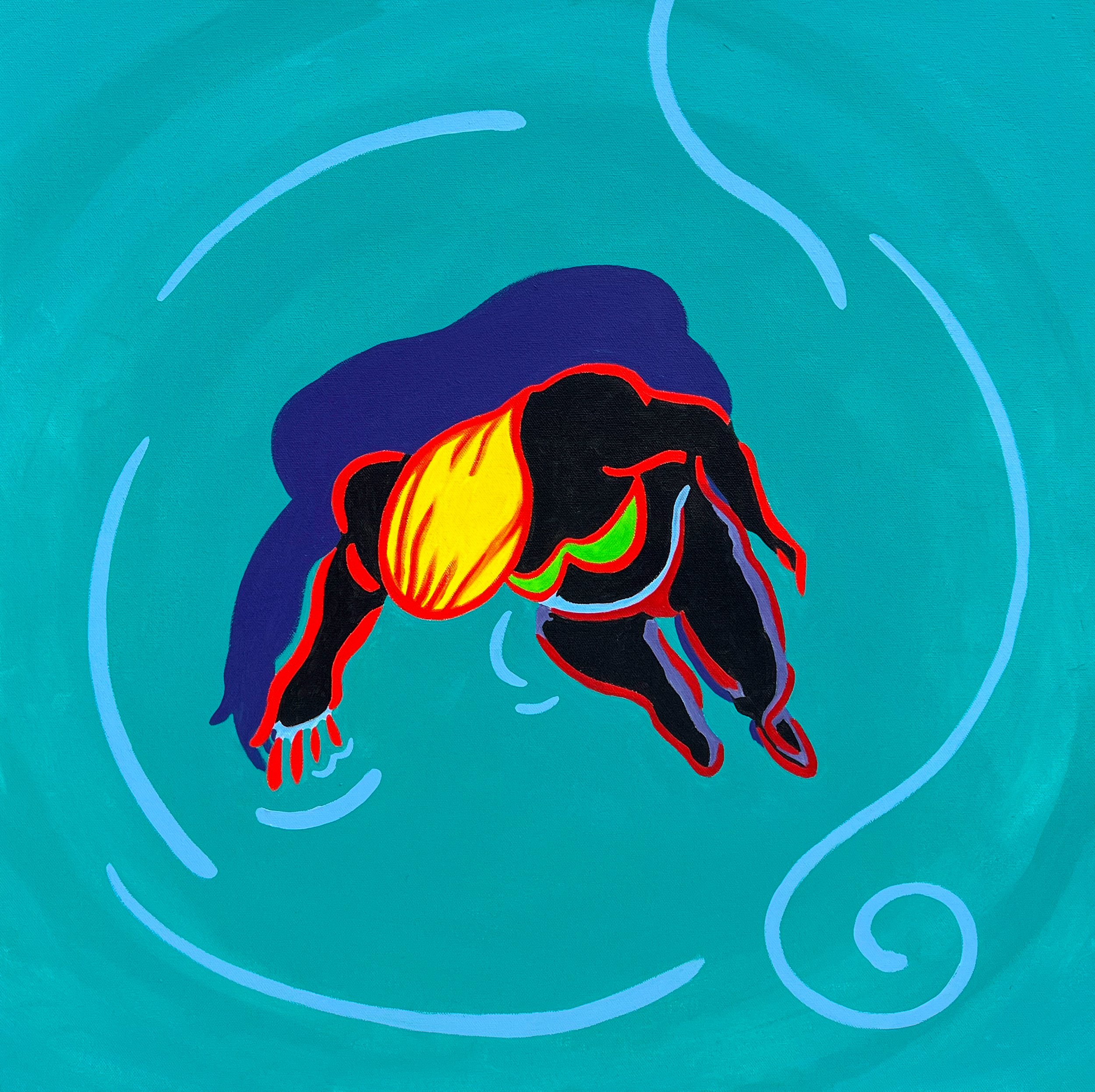 DEEPER, 24" x 24", Oil on Canvas, 2024