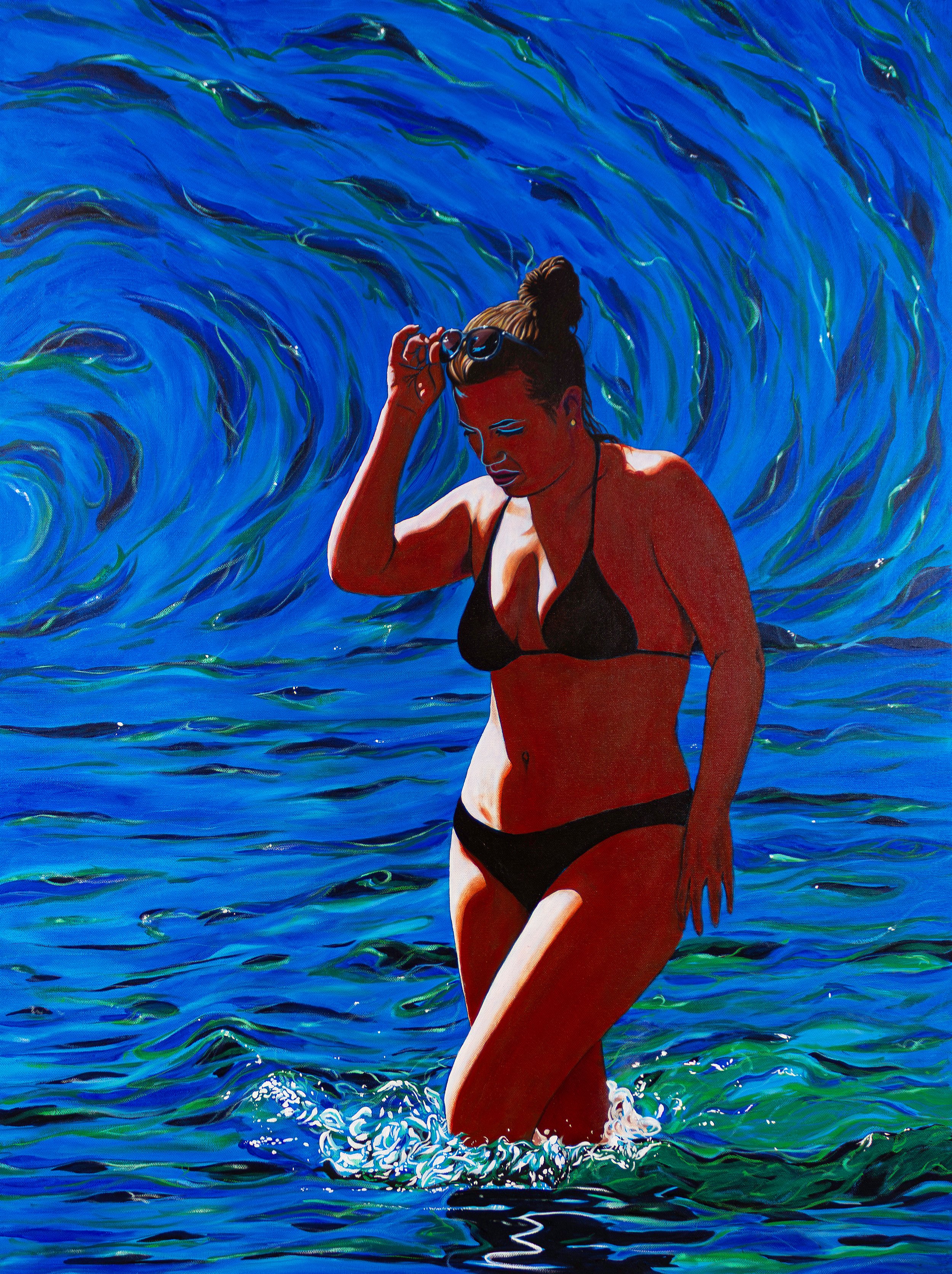 UNDER THE SURFACE, 30" x 40", Oil on Canvas, 2026