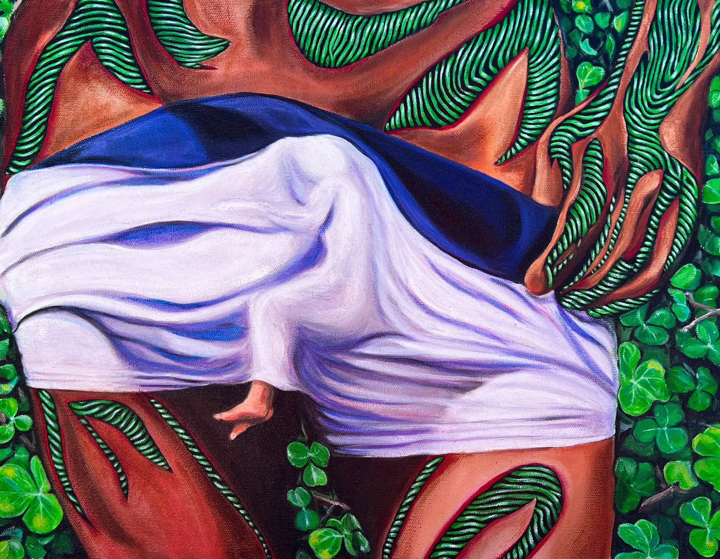 TOUJOURS FIDELE, 14" x 18", Oil on Canvas, 2024