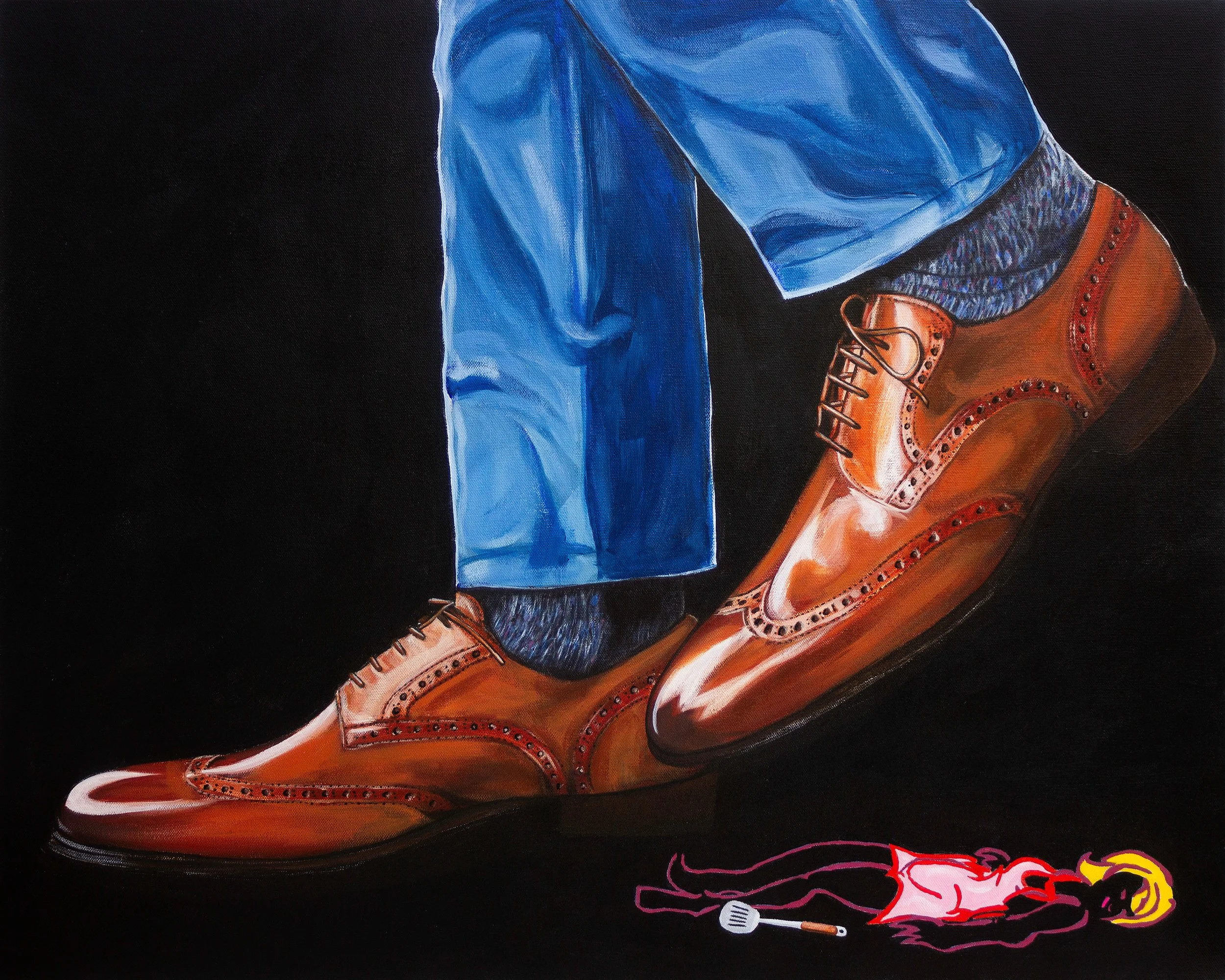 TRAD WIFE LIFE, 24" x 30" , Acrylic on Canvas, 2025