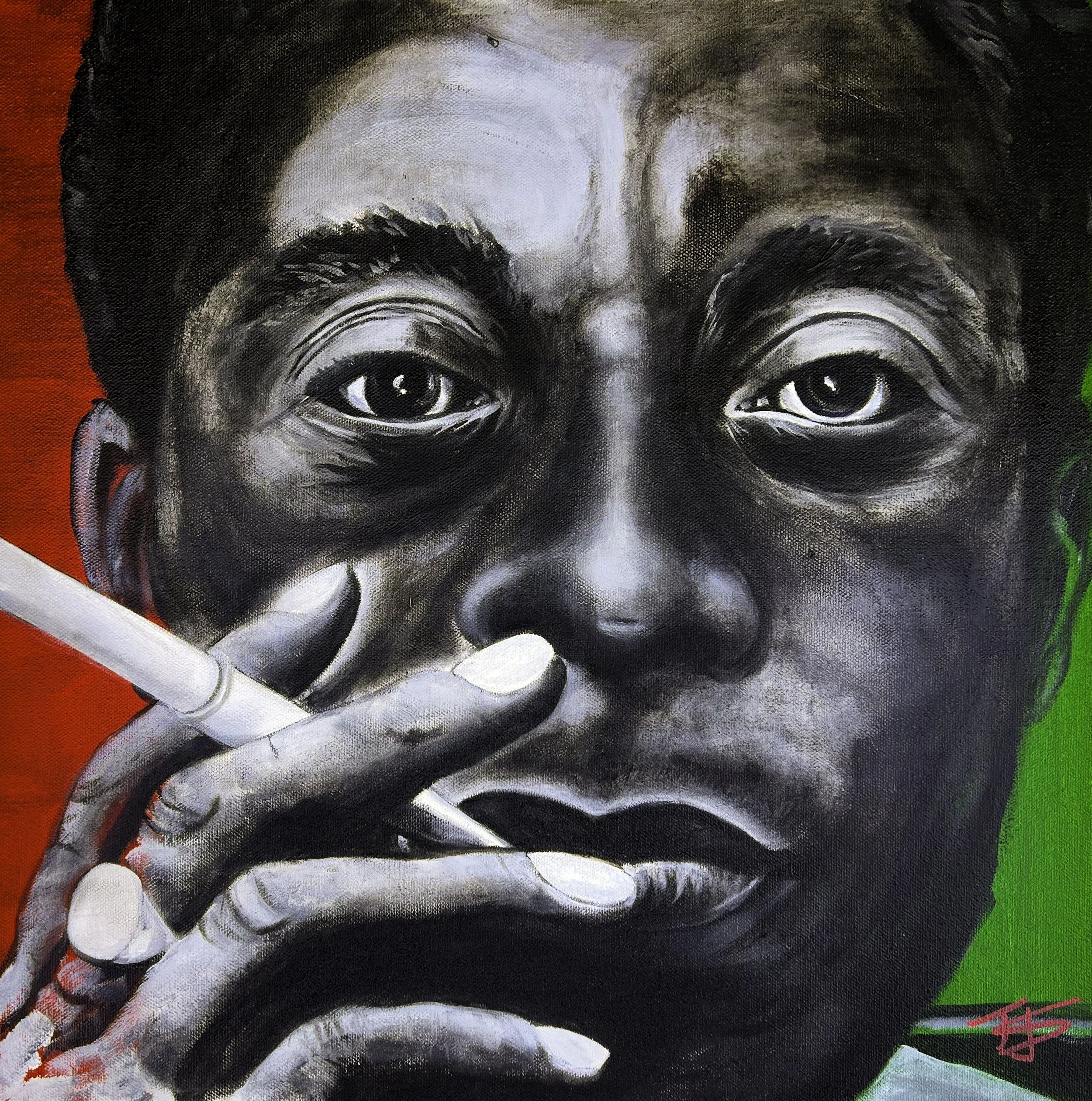 JB, 18" x 18", Oil on Canvas, 2023, SOLD