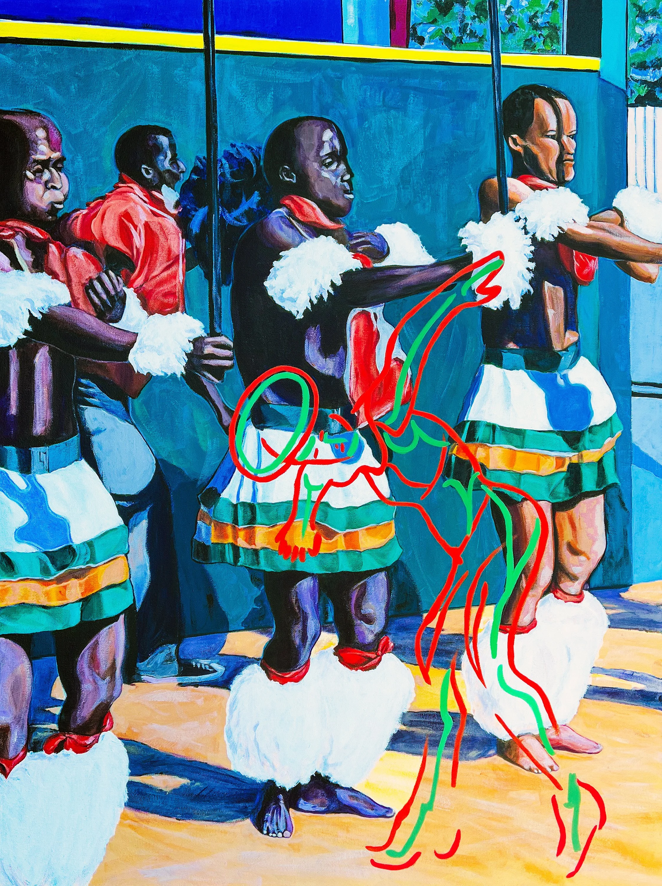 ZULU DANCE, 30" x 40", Acrylic on Canvas, 2025