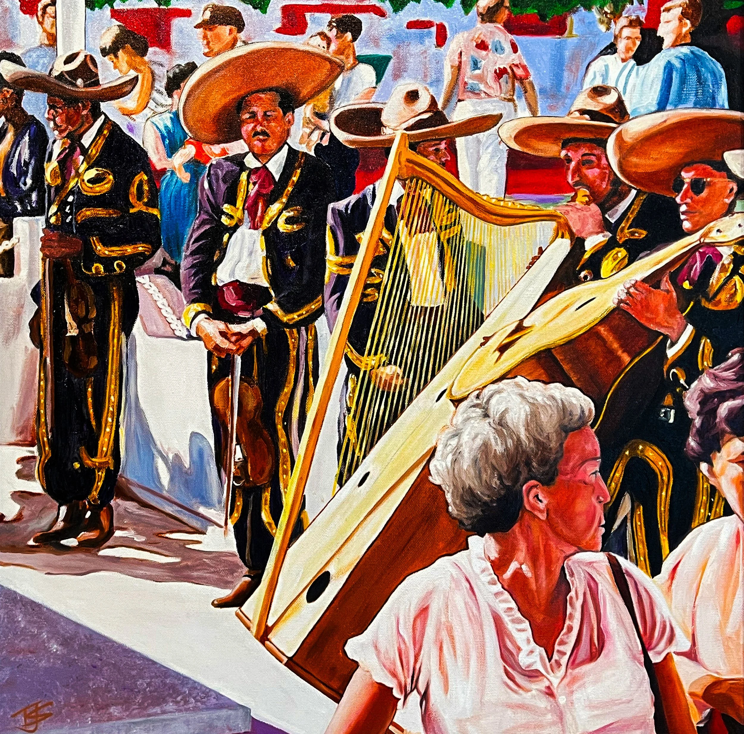 WAITING OUR TURN, 24" x 24", Oil on Canvas, 2023