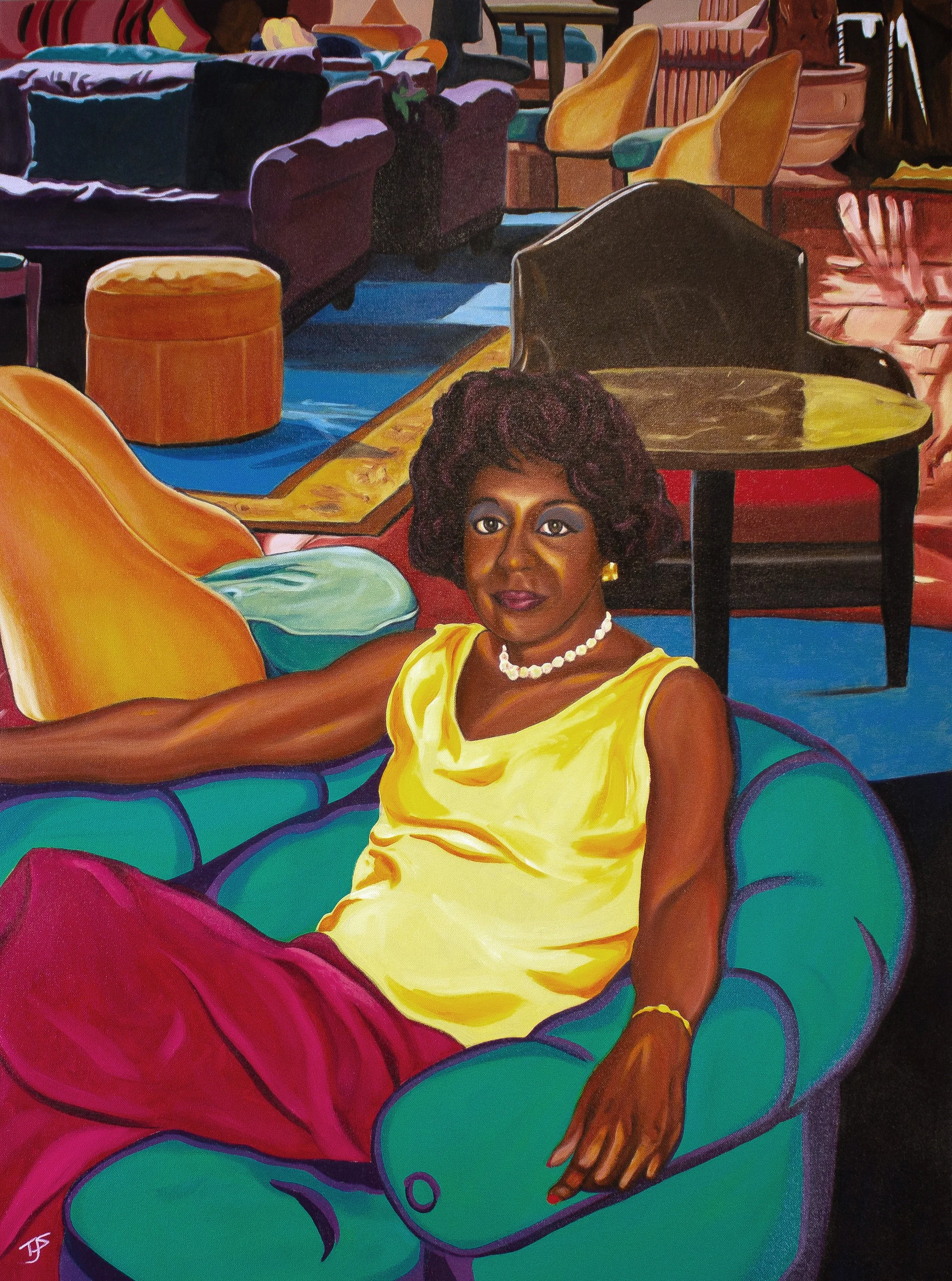 THE BEST SEAT IN THE HOUSE, 40" x 30", On on Canvas, 2026