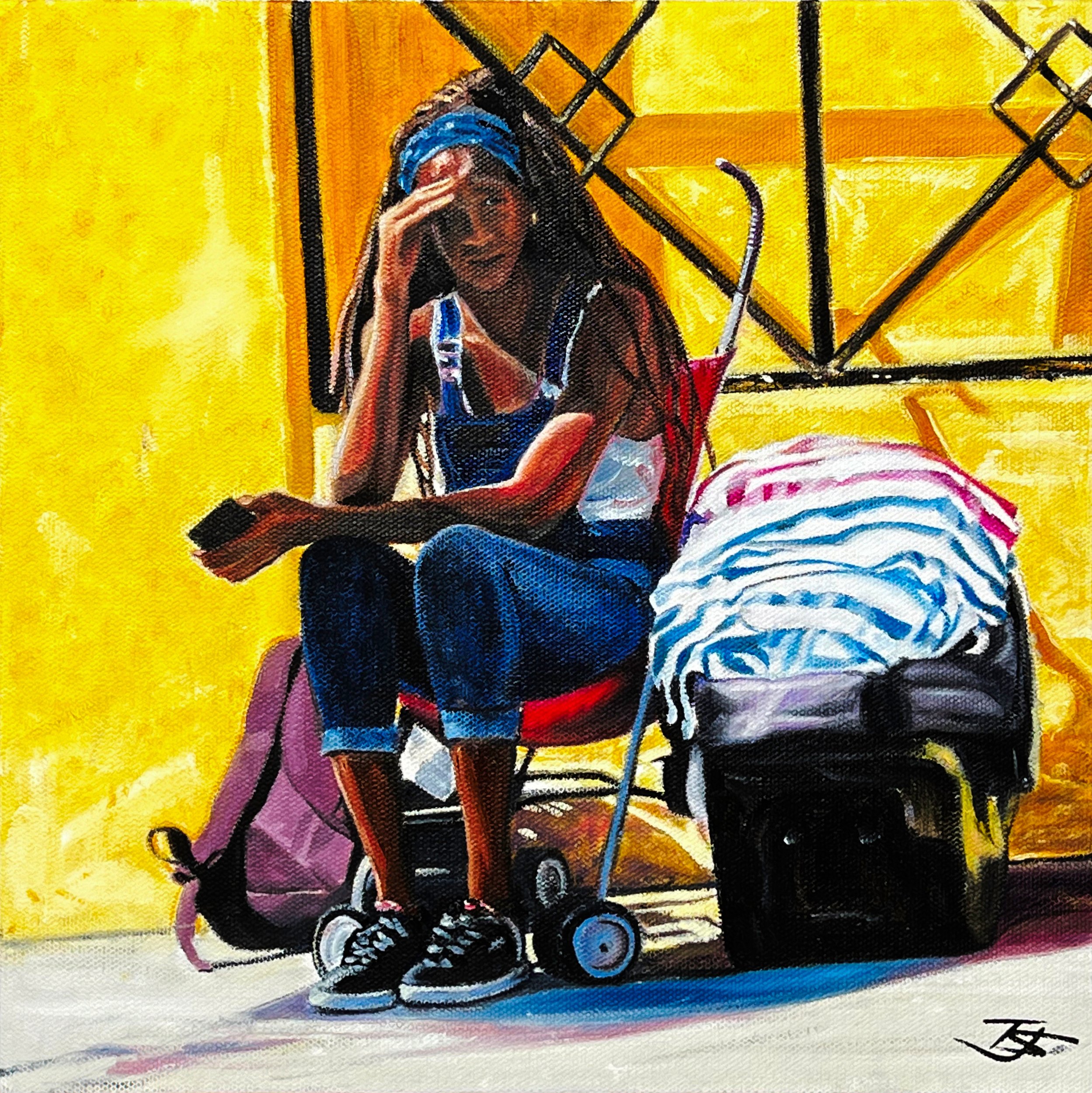 UPHILL LIFE, 12" x 12", Oil on Canvas, 2023 - SOLD