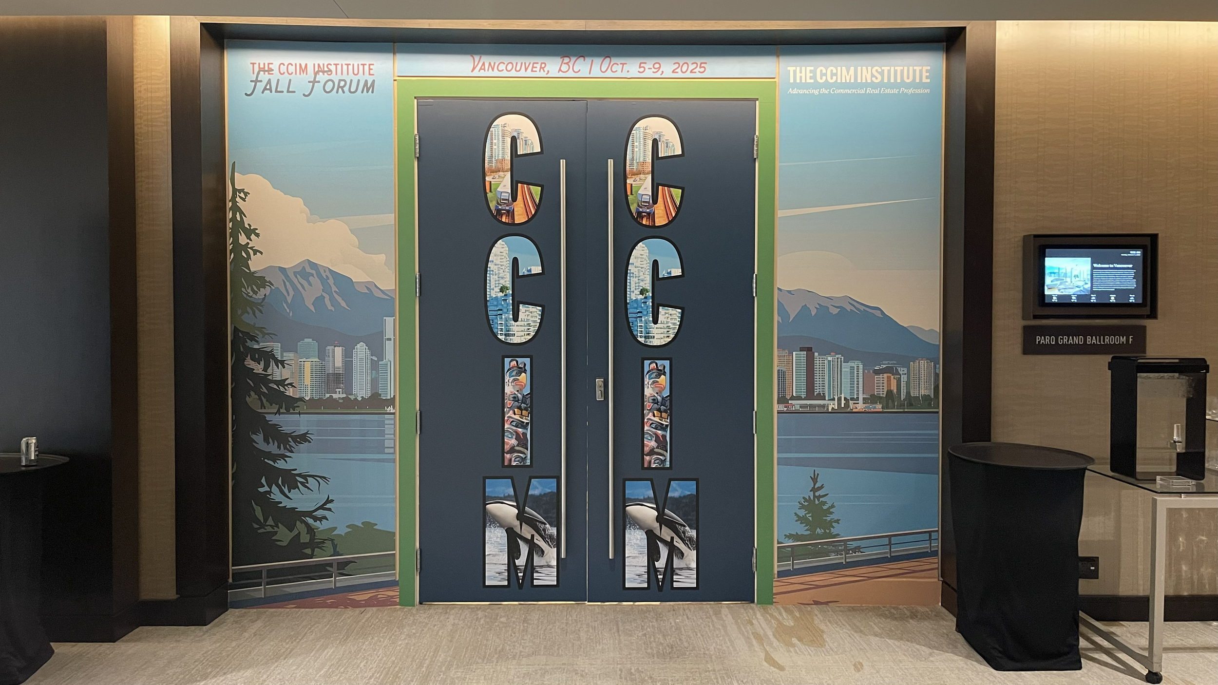 Ballroom Doors for The CCIM Institute 2025 Fall Forum in Vancouver, BC