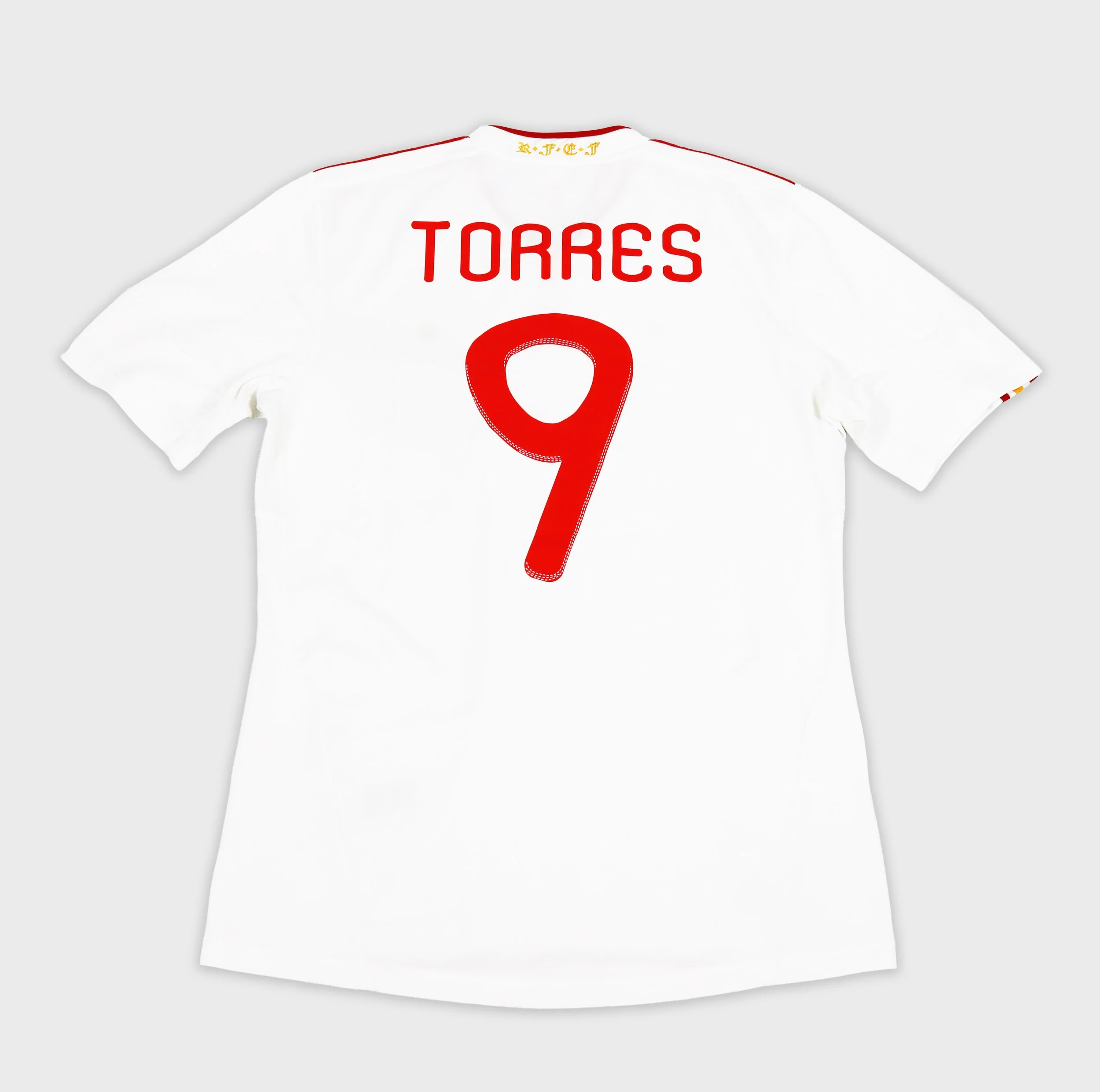 Spain 2011 Torres number 9 away retro football shirt back