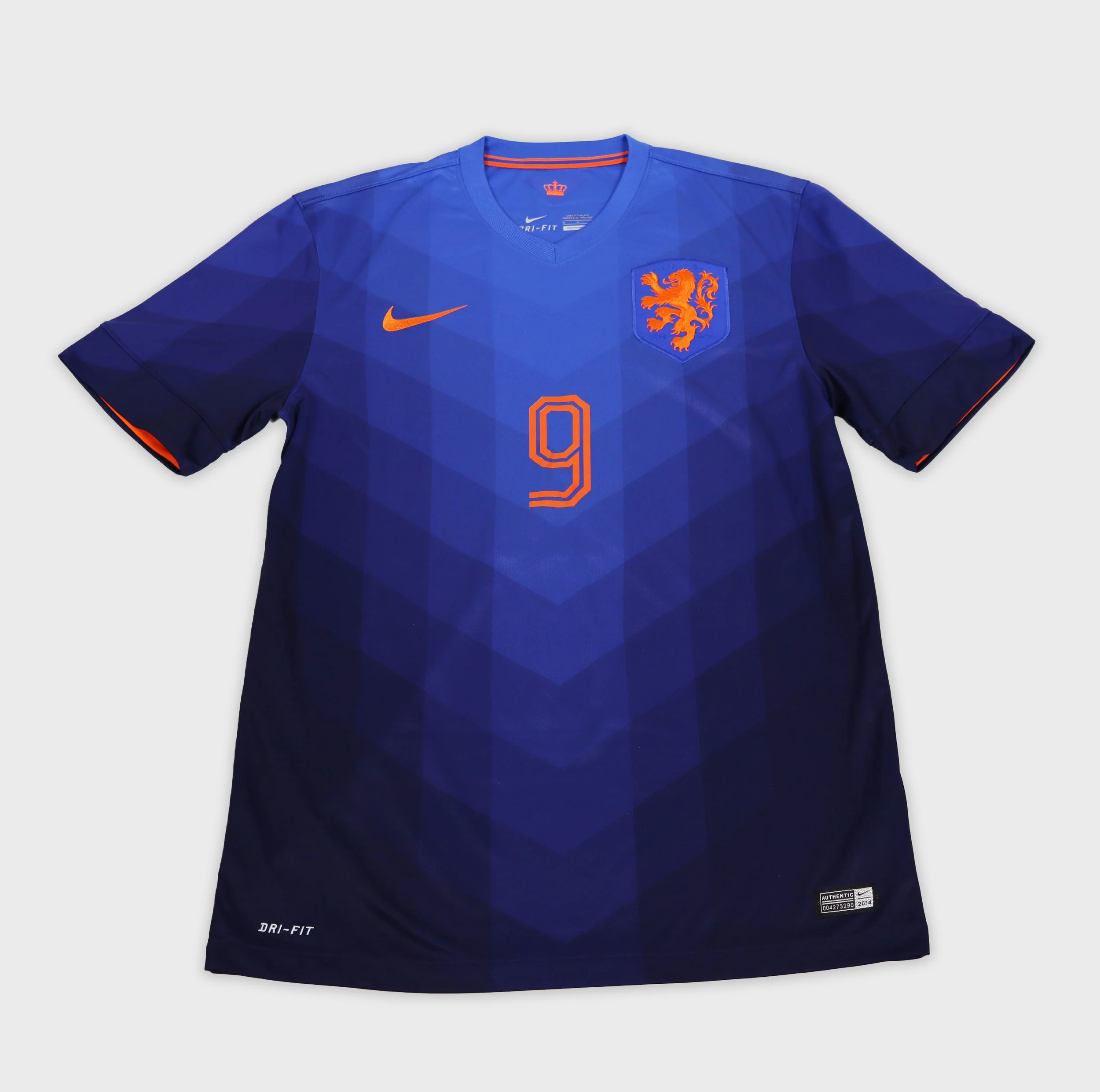 Netherlands 2014 Van Persie away retro football shirt front