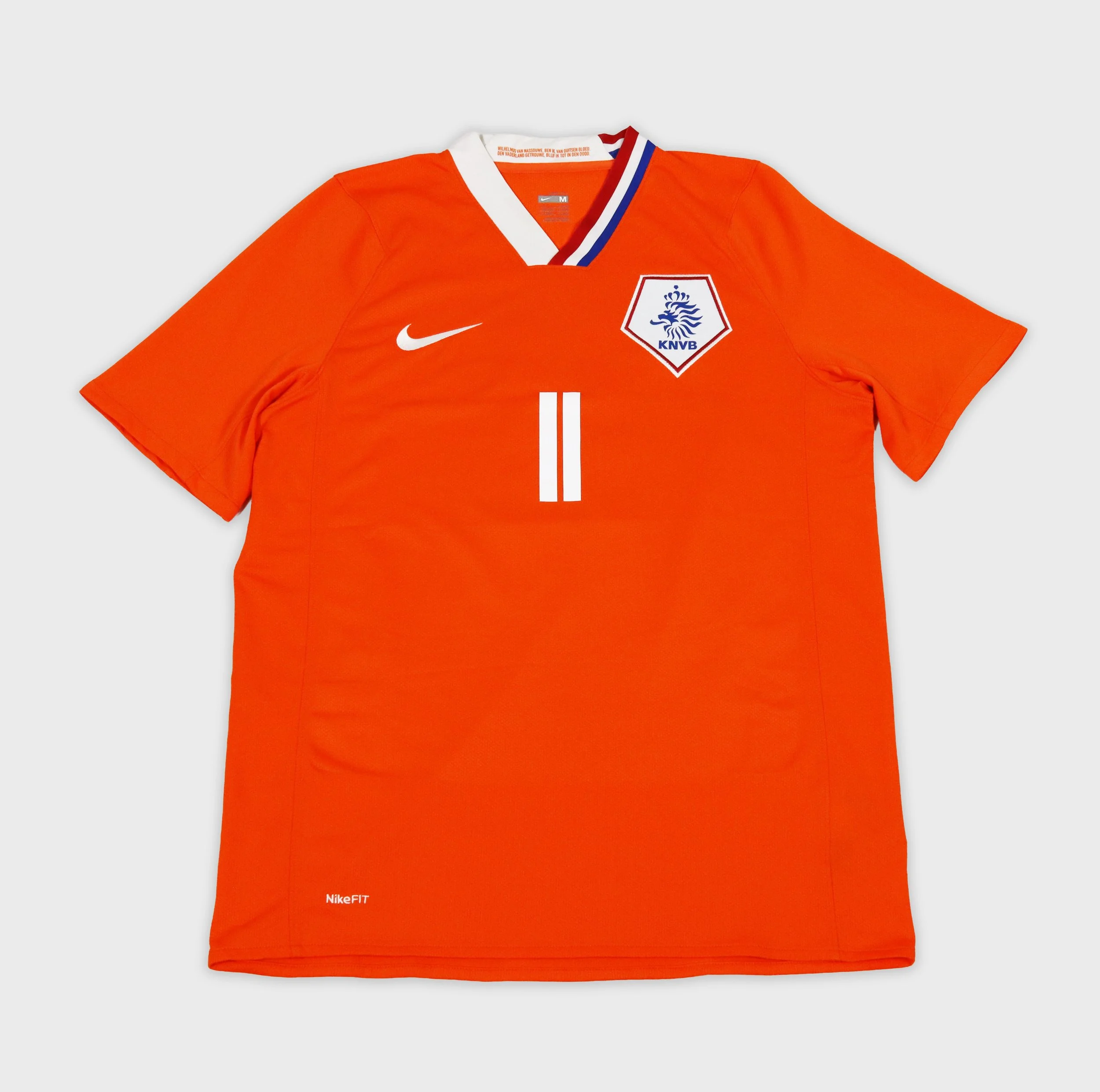 Netherlands 2008 Robben retro football shirt front