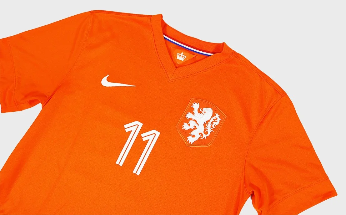 Netherlands 2014 Nike Robben jersey detail