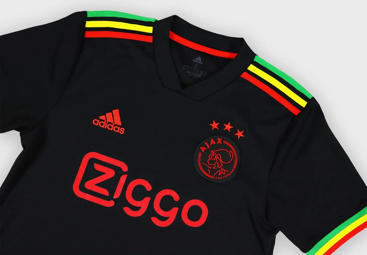 Ajax 2021 Adidas Bob Marley third jersey detail