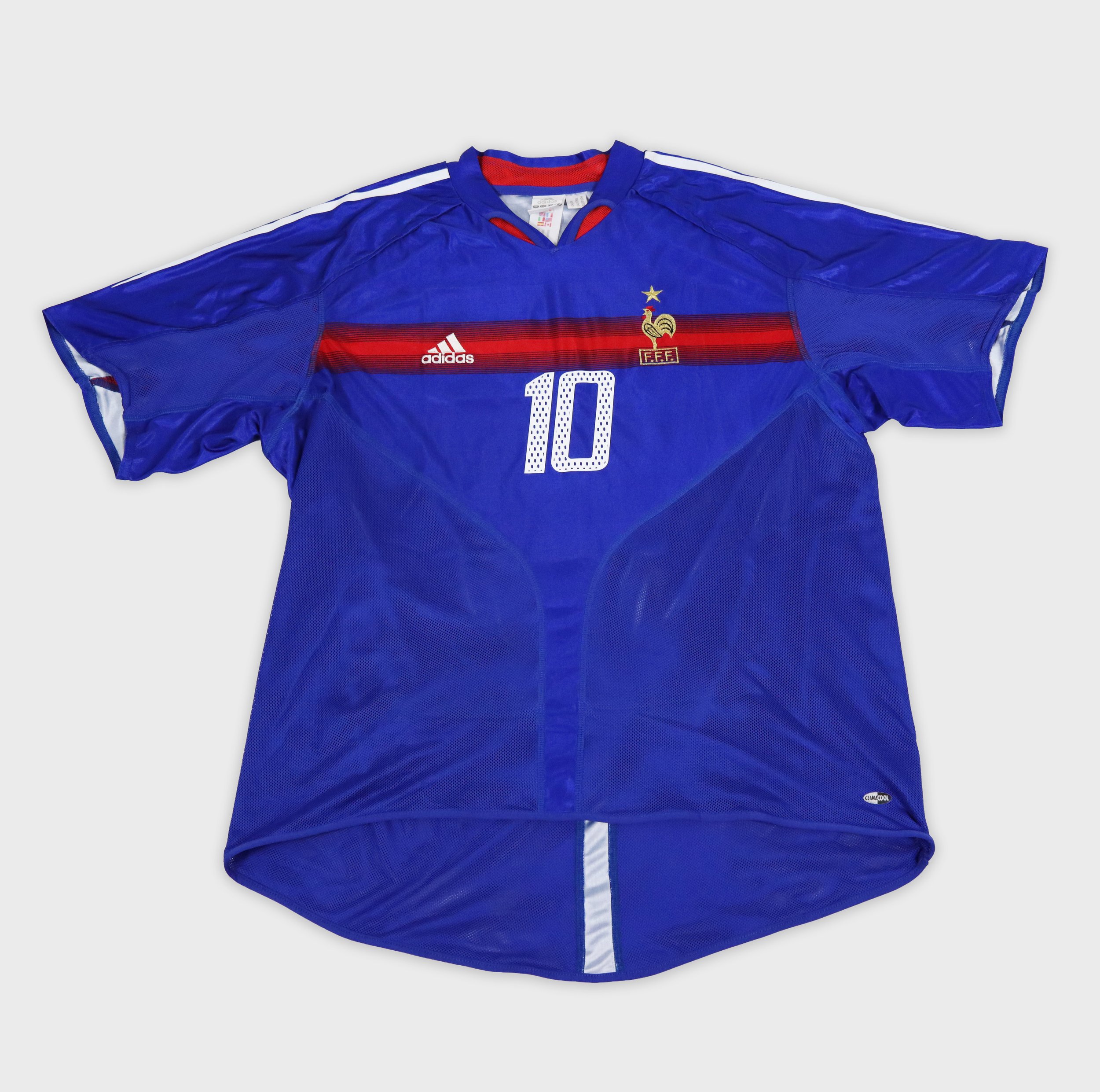 France 2004 Zidane retro football shirt front