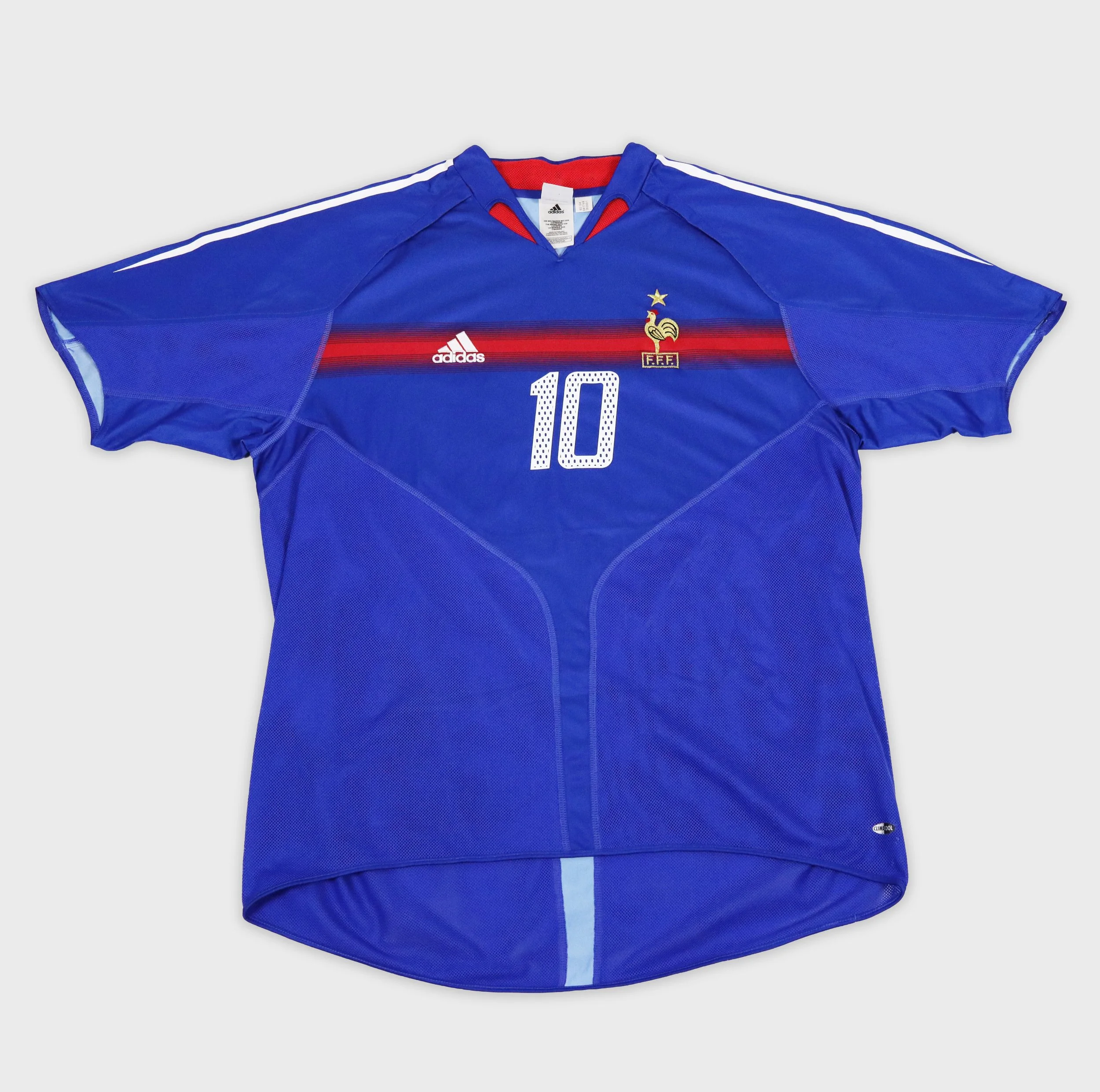 France 2004 Zidane retro football shirt front
