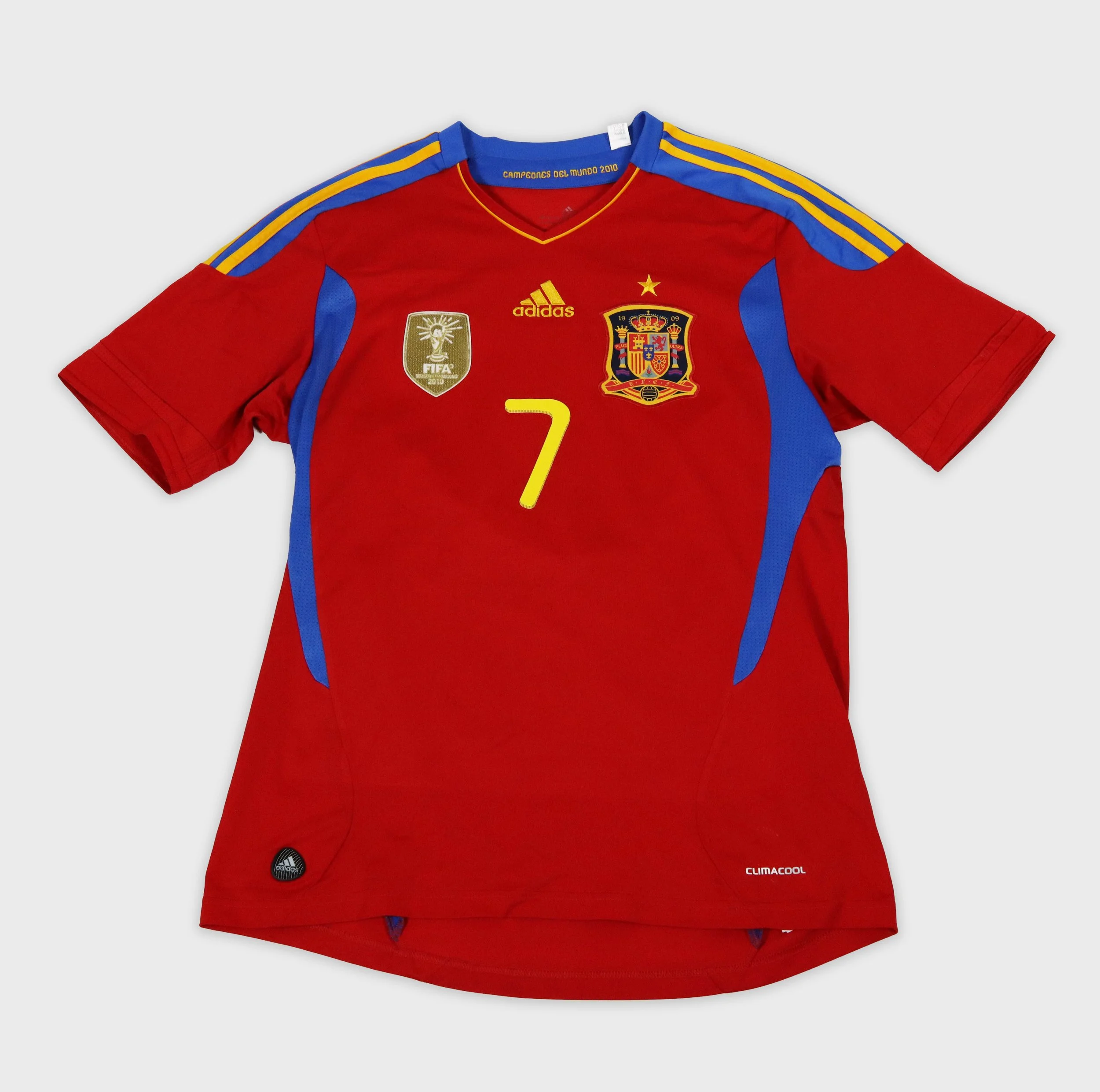 Spain 2011 Villa retro football shirt front