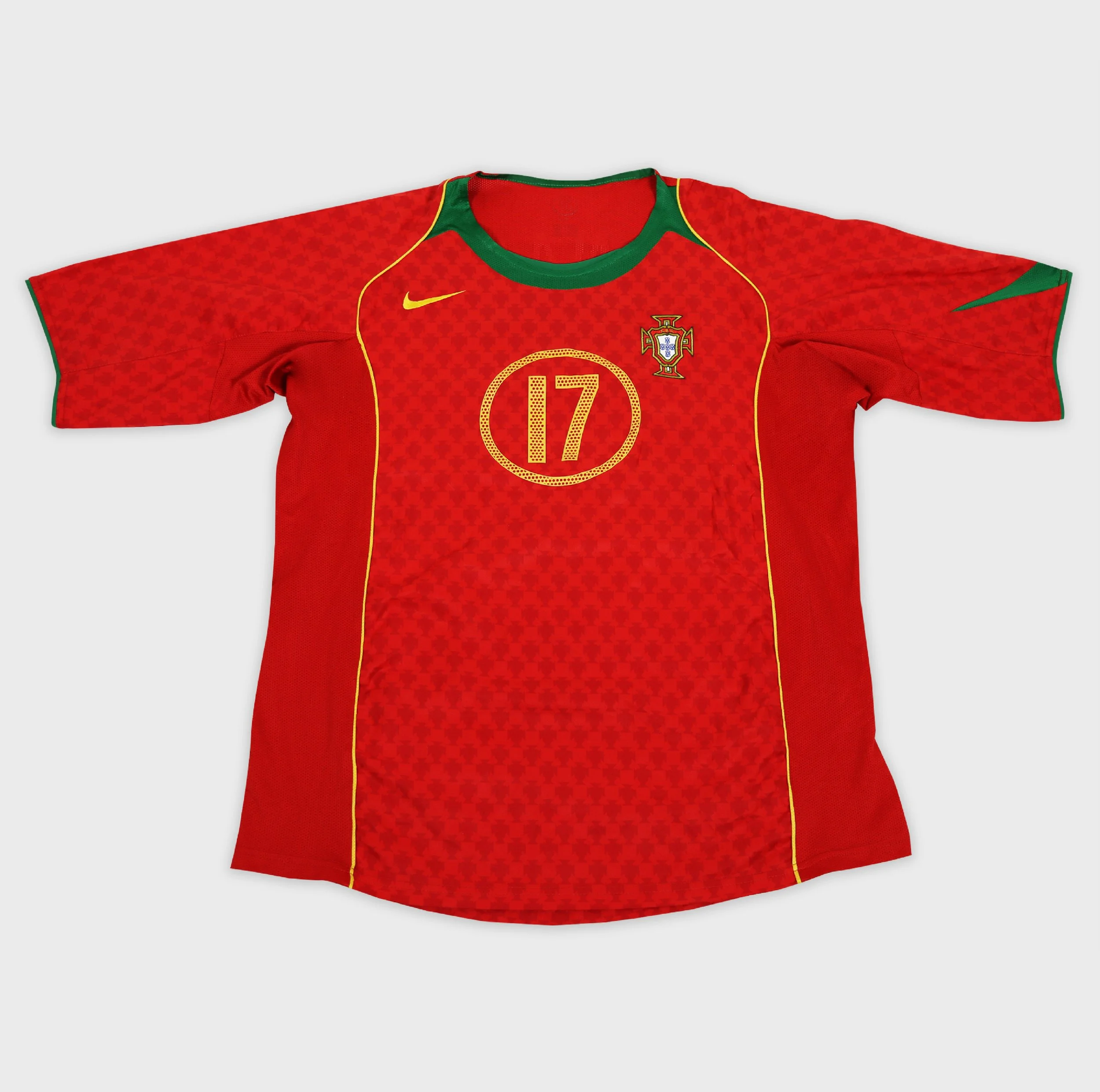 Portugal 2004 Ronaldo retro football shirt front