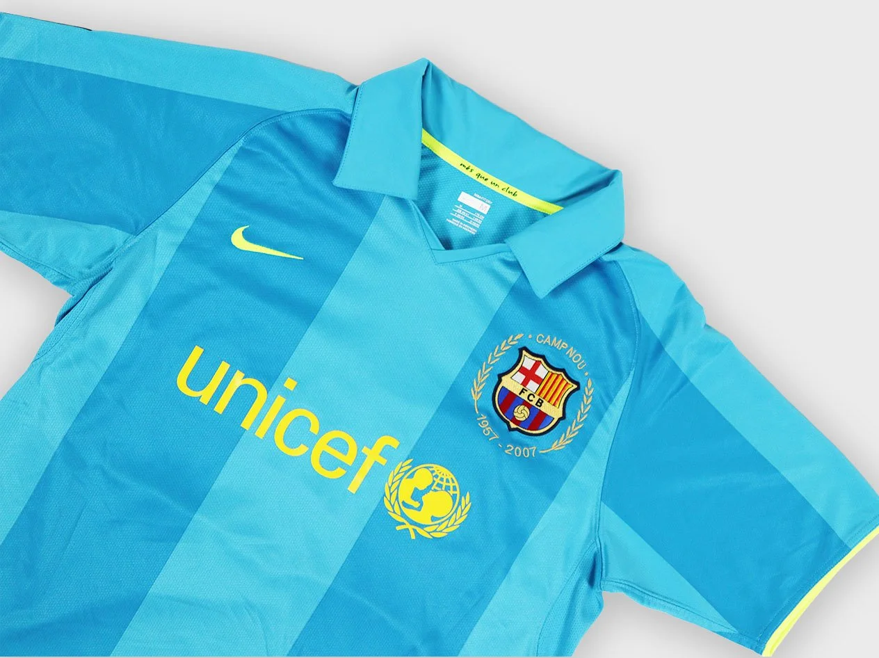 FC Barcelona 2007 Nike Henry away jersey detail