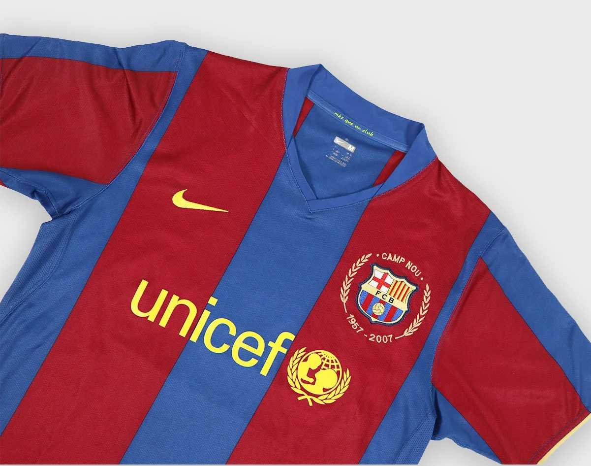 FC Barcelona 2007 Nike Messi jersey detail