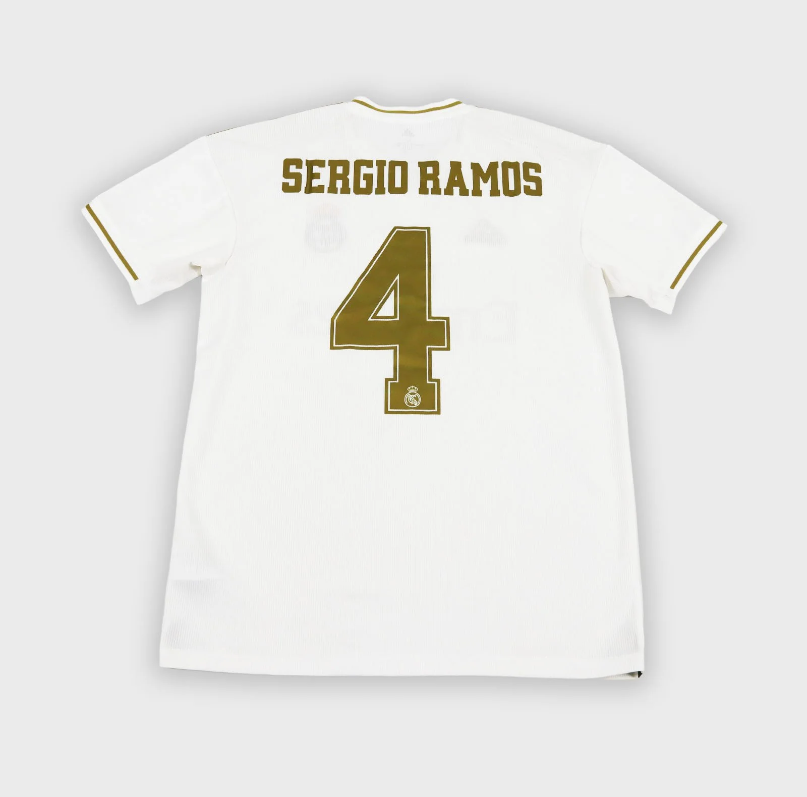 Real Madrid 2019 Ramos number 4 retro football shirt back