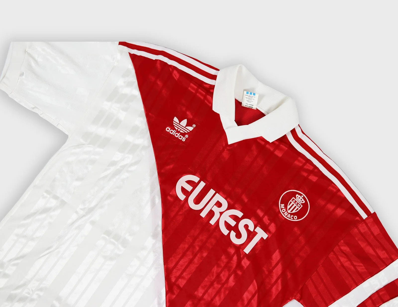 AS Monaco 1994 Adidas home jersey detail