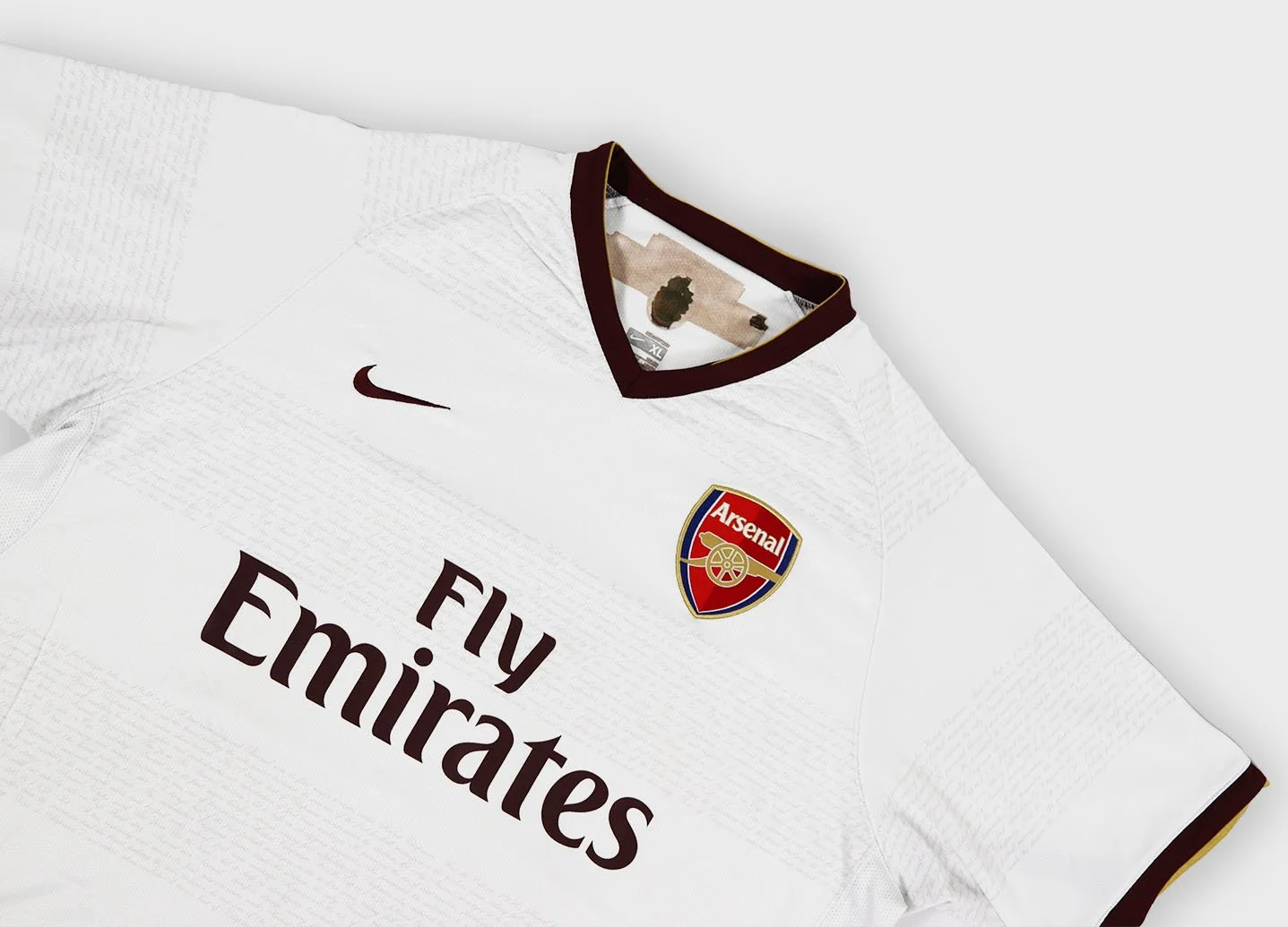 Arsenal 2007 Nike Adebayor away jersey detail