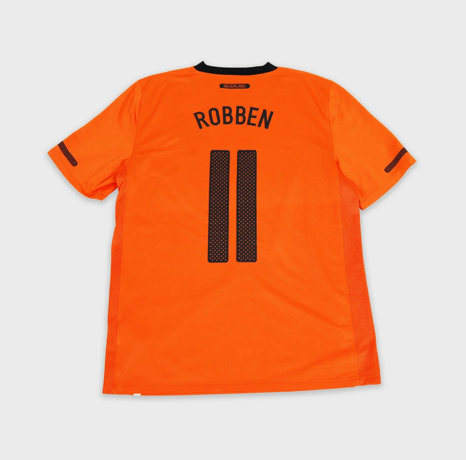 Netherlands 2010 Robben number 11 retro football shirt back